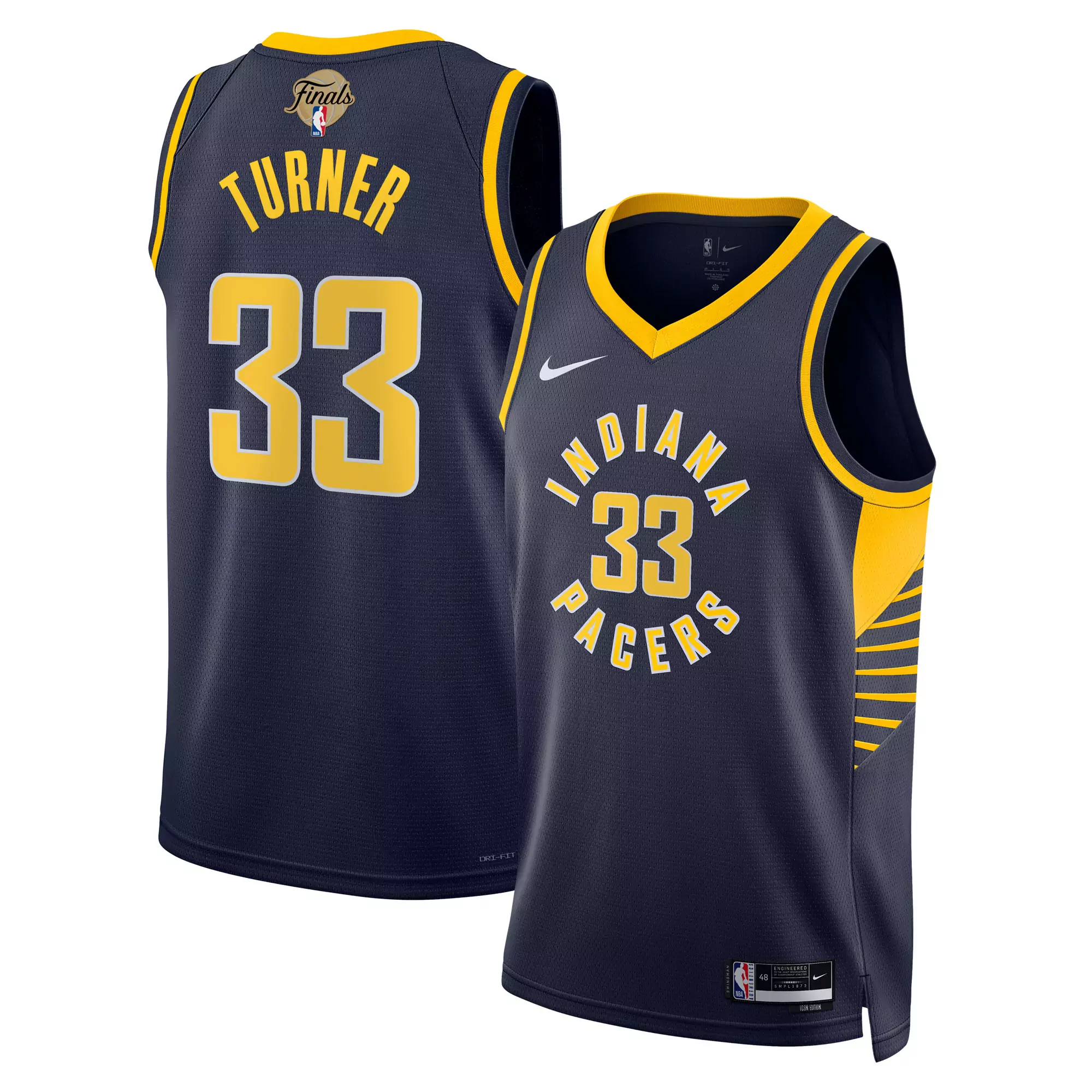 turner 33 indiana pacers 2023 men s all stitched vapor jersey navy finals edition