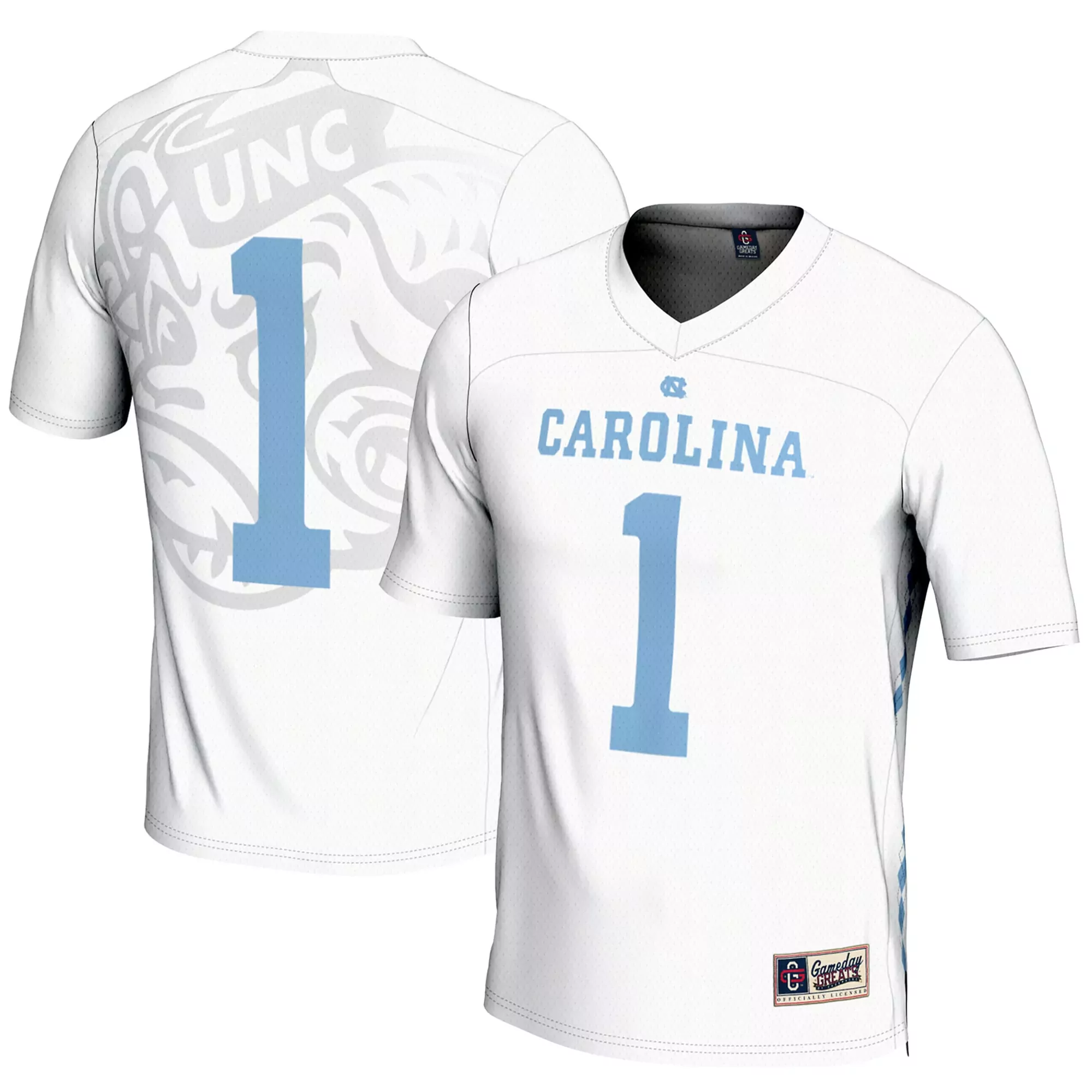 unc carolina tar heels 1 men s all stitched vapor jersey 2023 white edition