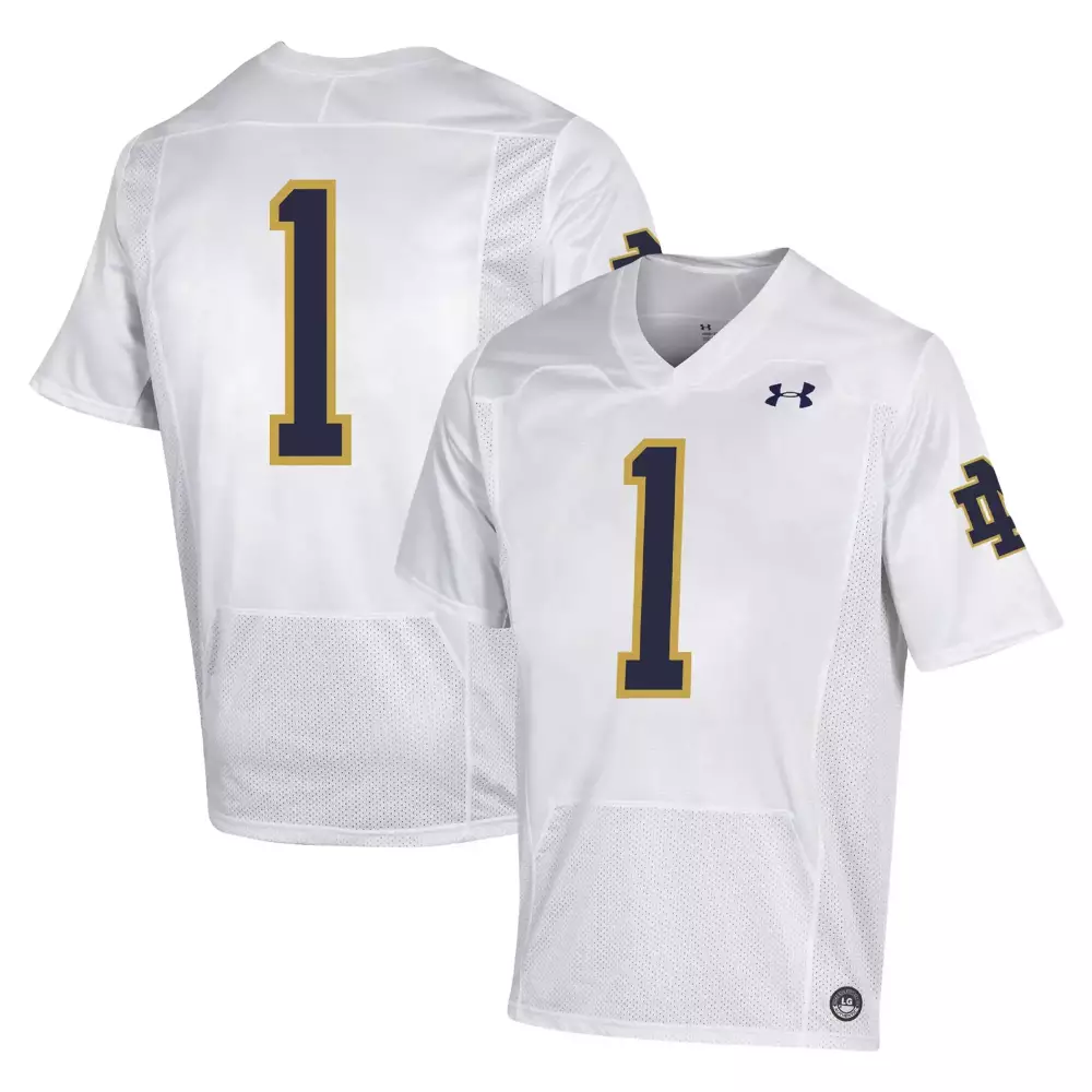 under armour notre dame fighting irish 1 navy all stitched vapor jersey 2023 men s