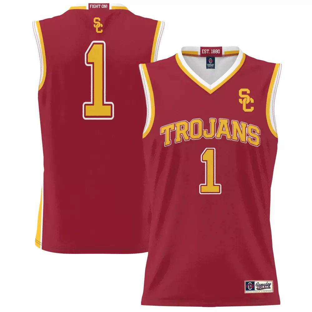 usc trojans 1 men s 2023 all stitched vapor jersey cardinal gold custom edition 1
