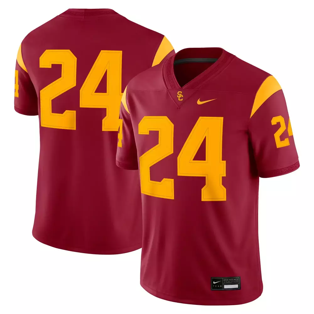 Men's USC Trojans 24 Nike 2023 Cardinal All Stitched Vapor Jersey | Quality Edition | For Men, Women & Youth