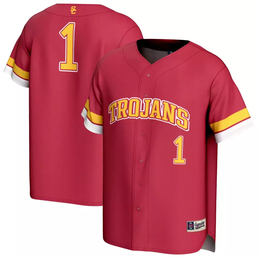 usc trojans jersey 1 red 2023 men s all stitched vapor jersey
