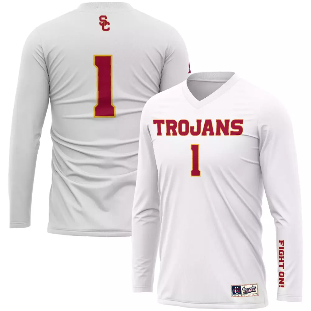 usc trojans jersey 1 red 2023 men s all stitched vapor jersey