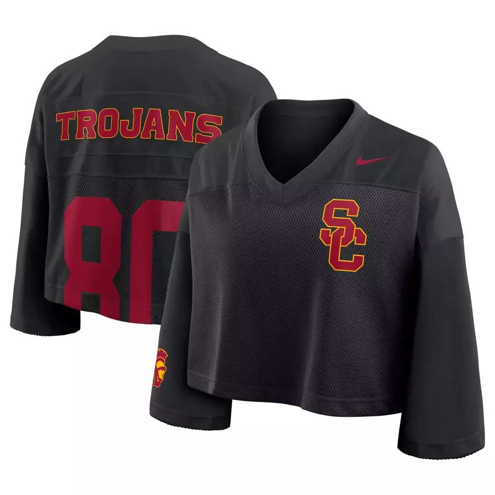 usc trojans women s 80 black all stitched vapor jersey 2023 with patch