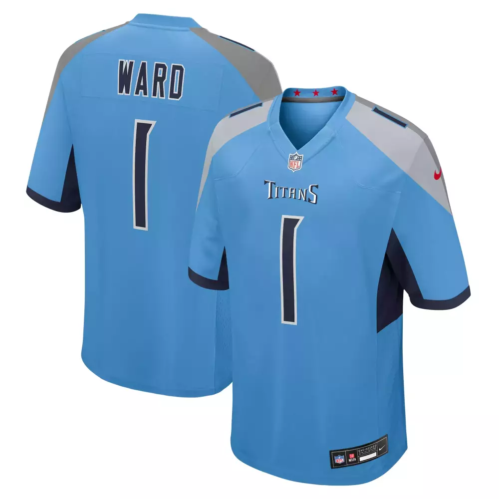 ward 1 tennessee titans 2023 men s all stitched vapor jersey light blue