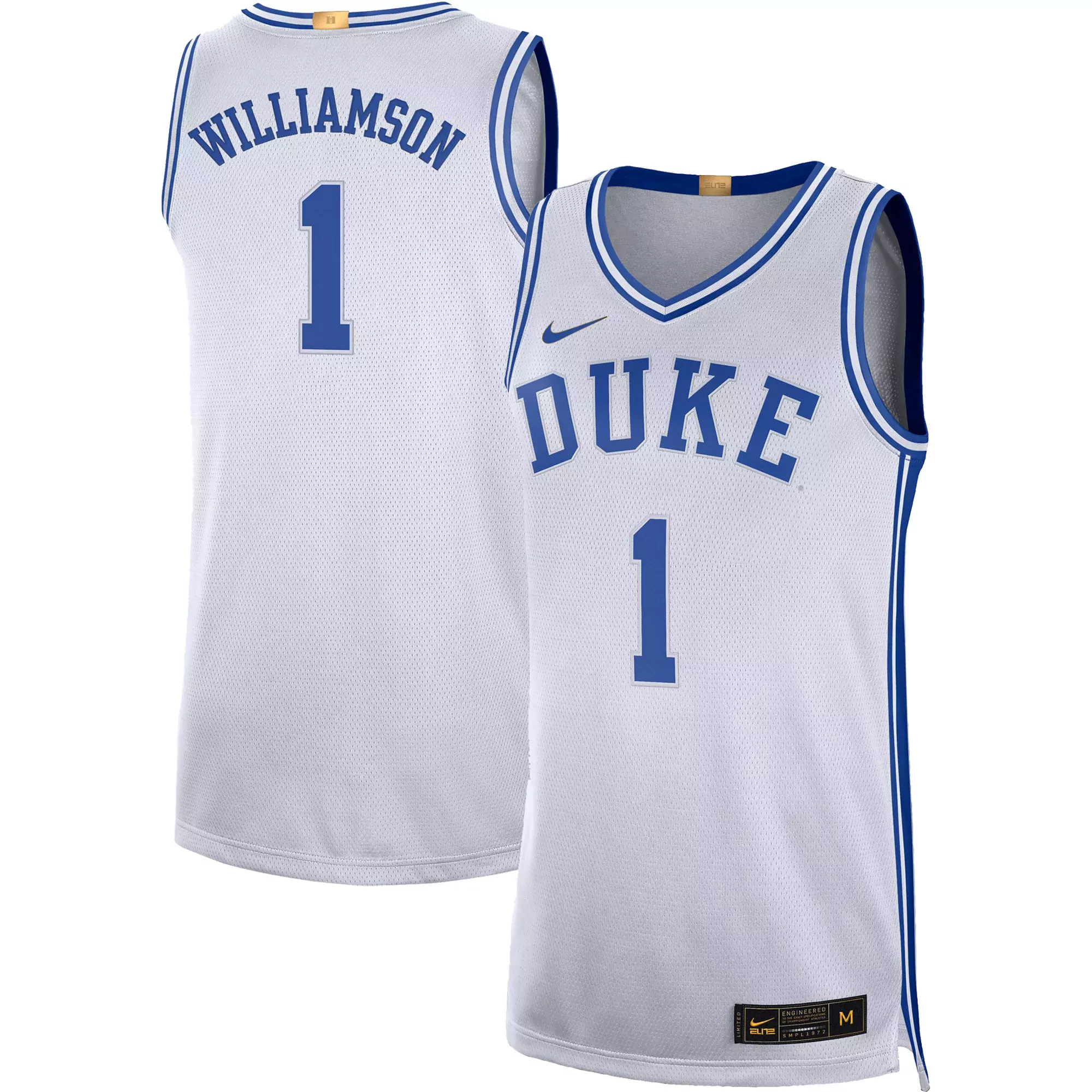 zion williamson 1 duke 2019 men s elite all stitched vapor jersey white blue