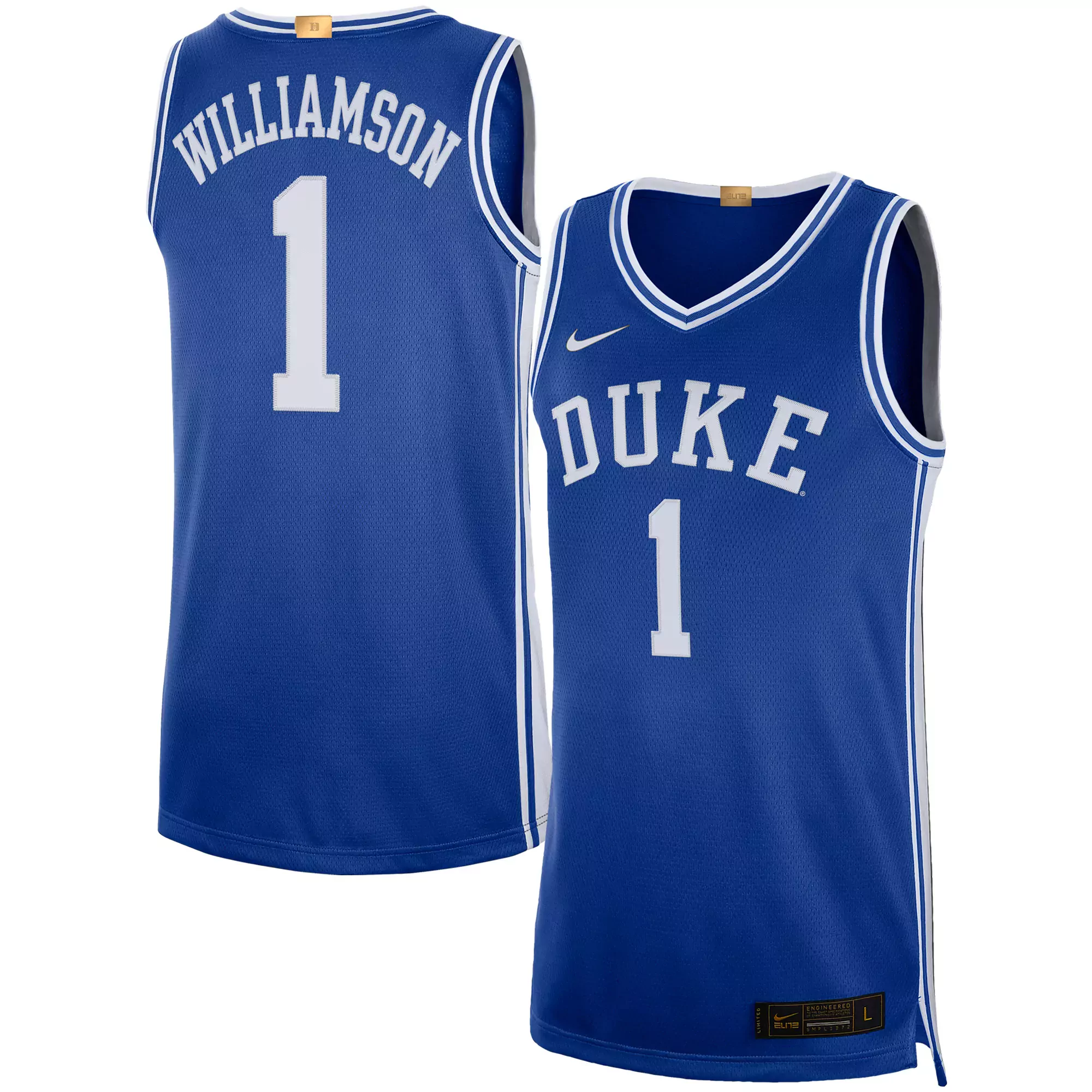zion williamson 1 duke 2019 men s elite all stitched vapor jersey white blue