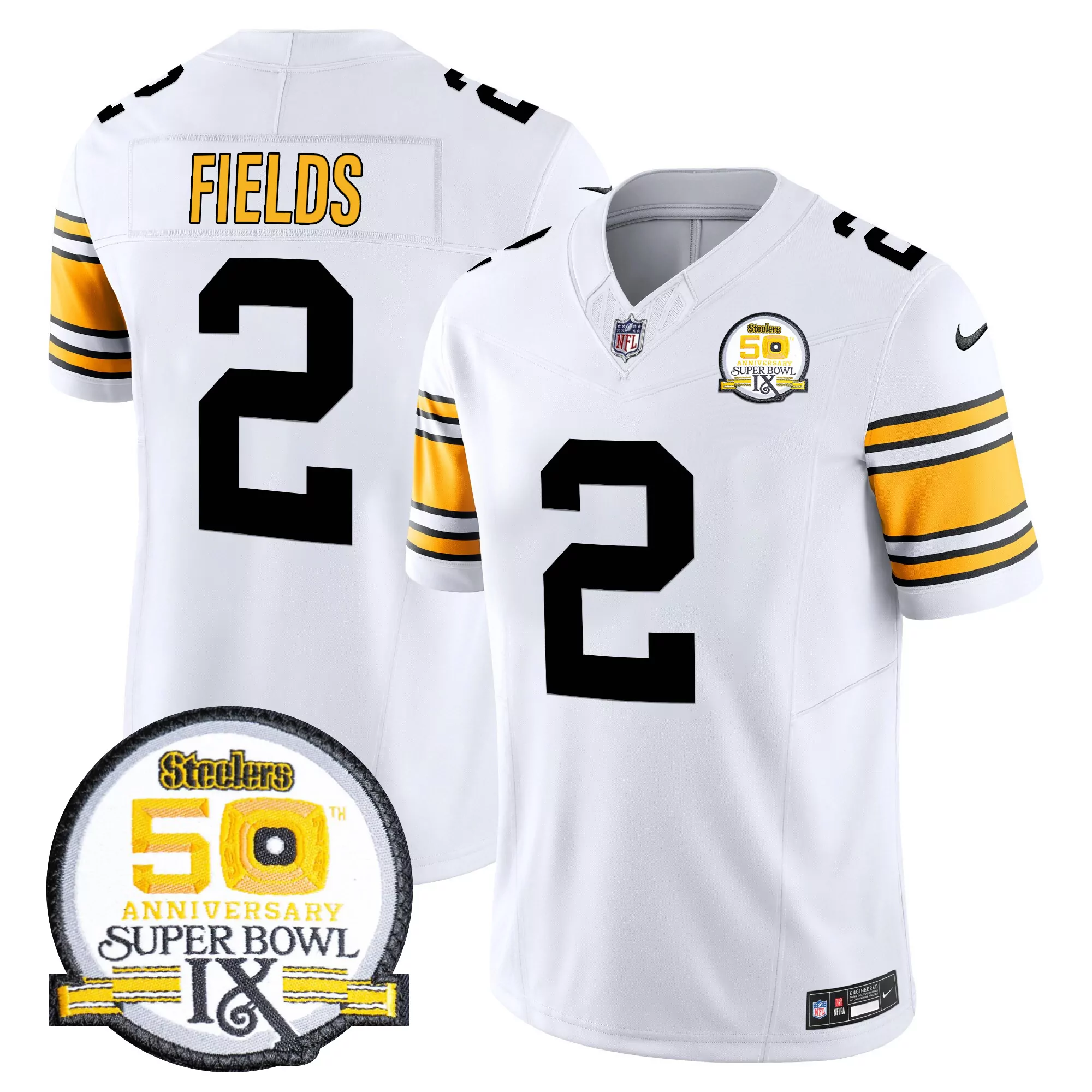 fields 2 men s pittsburgh steelers black vapor stitched jersey with 1933 patch