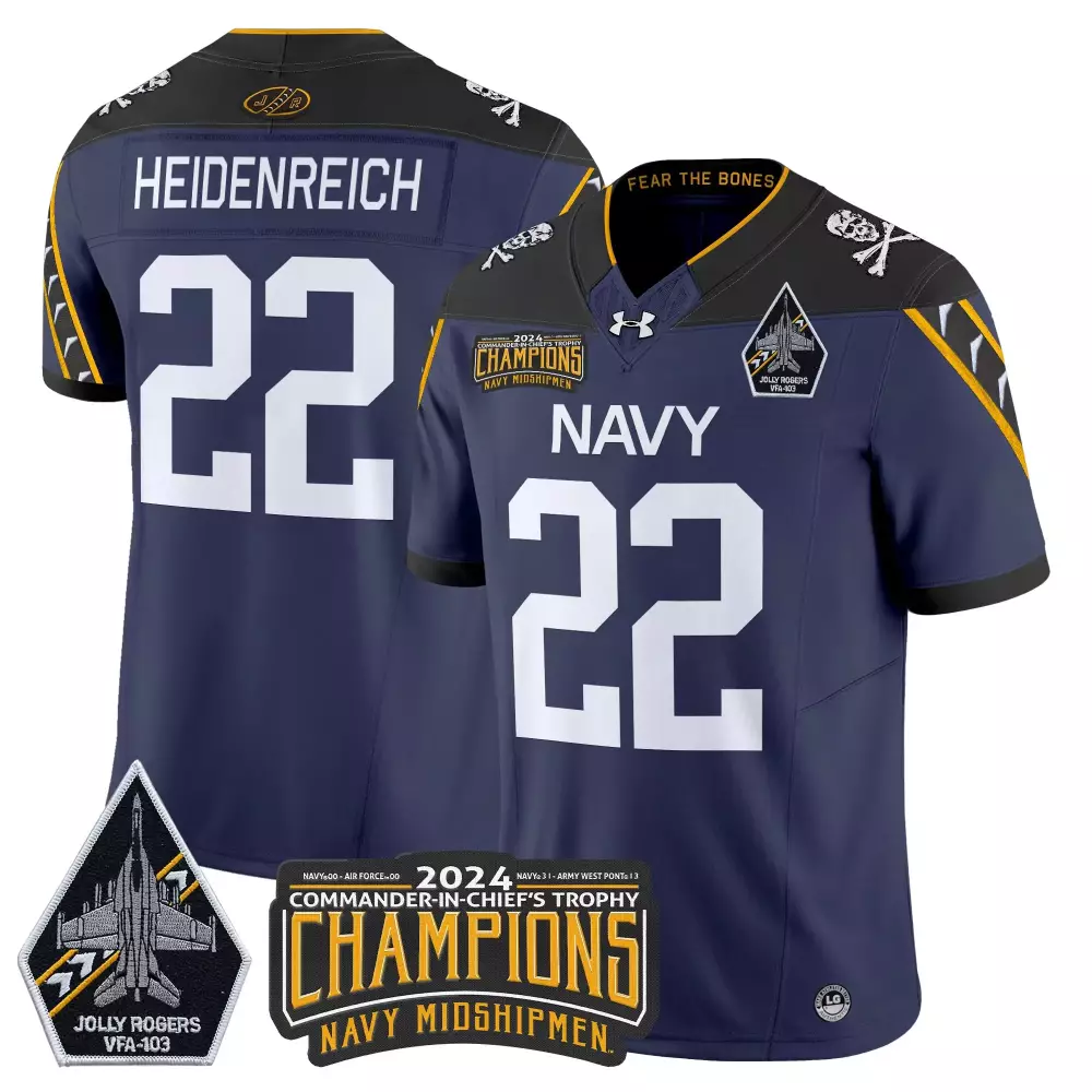 Heidenreich 22 Men's Navy Vapor Jersey | 2024 Commander in Chief's Trophy Champions | For Men, Women & Youth