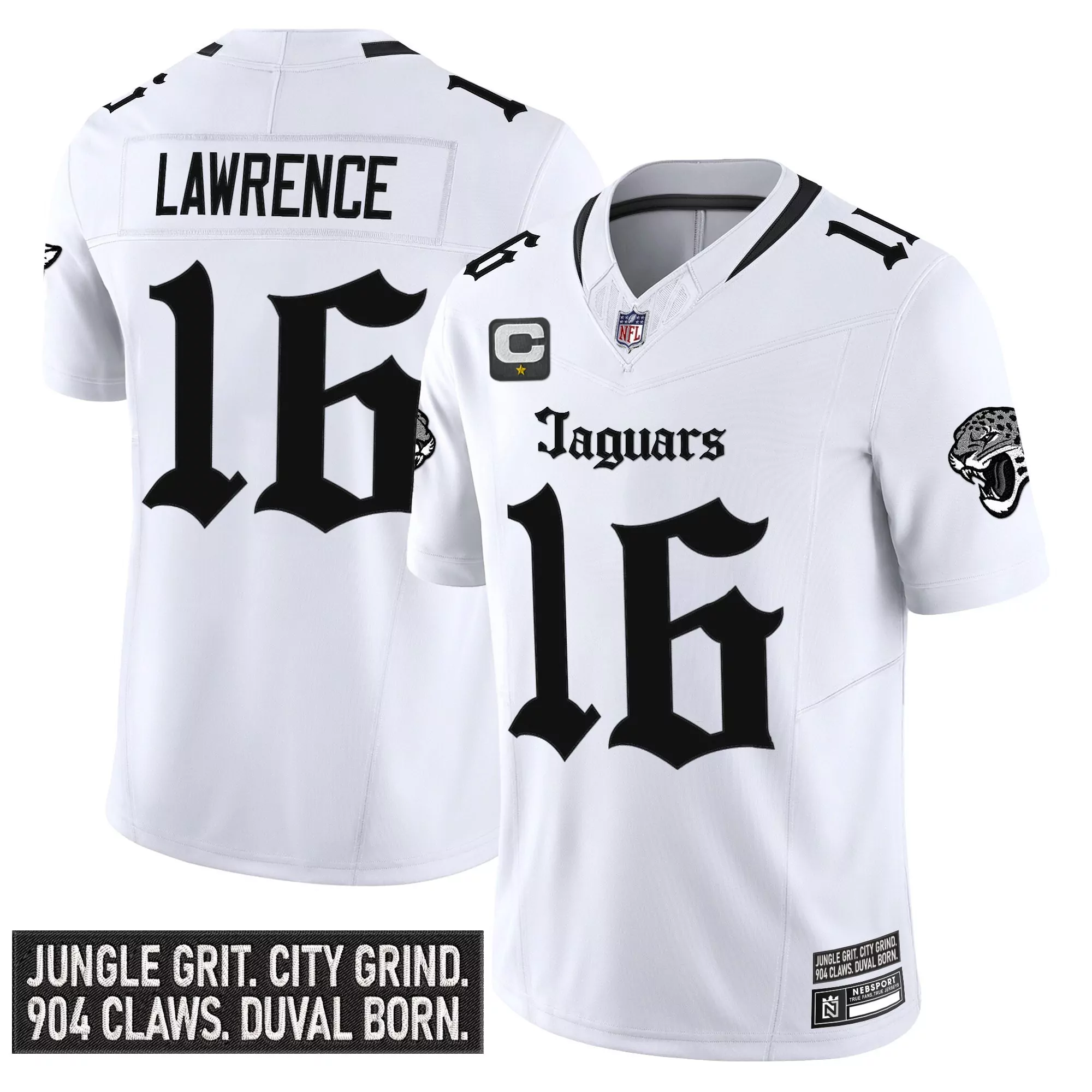 lawrence 16 men s stitched vapor jersey white jacksonville jaguars 2023 edition