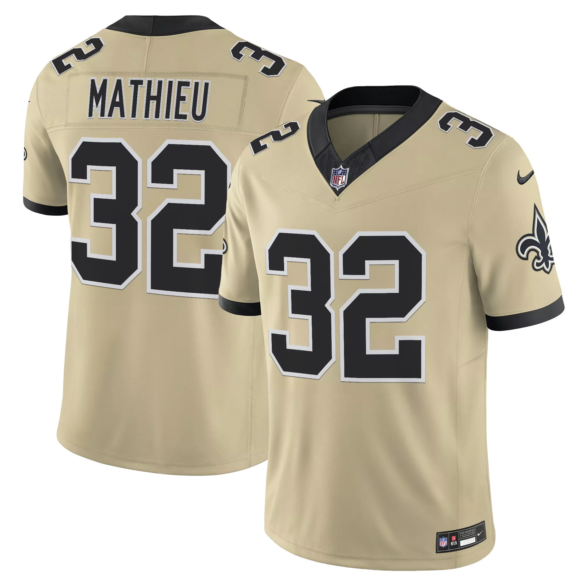 mathieu 32 men s vapor jersey new orleans saints gameday gold edition embroidered 2023