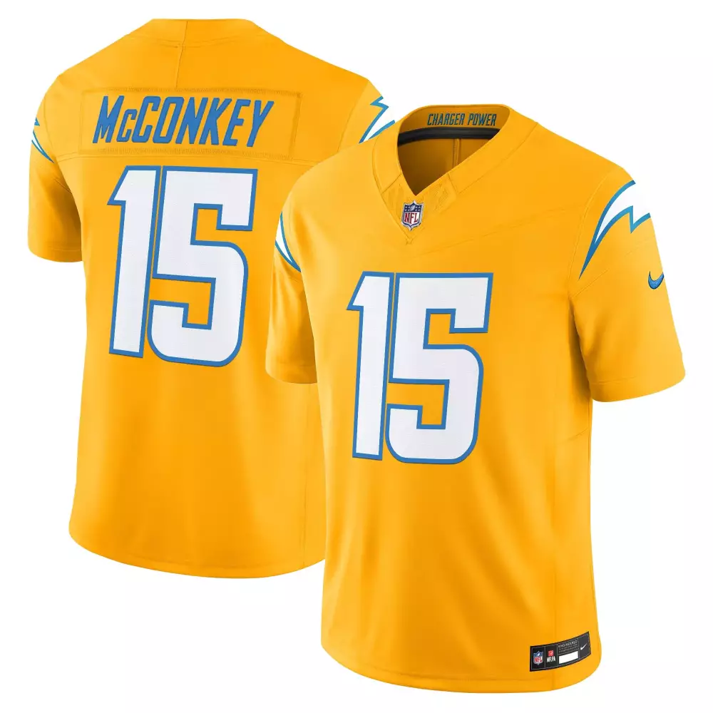 McConkey 15 Los Angeles Chargers Navy Men's Stitched Jersey 2023 | Name Patch | Replica Fan Gear | For Men, Women & Youth