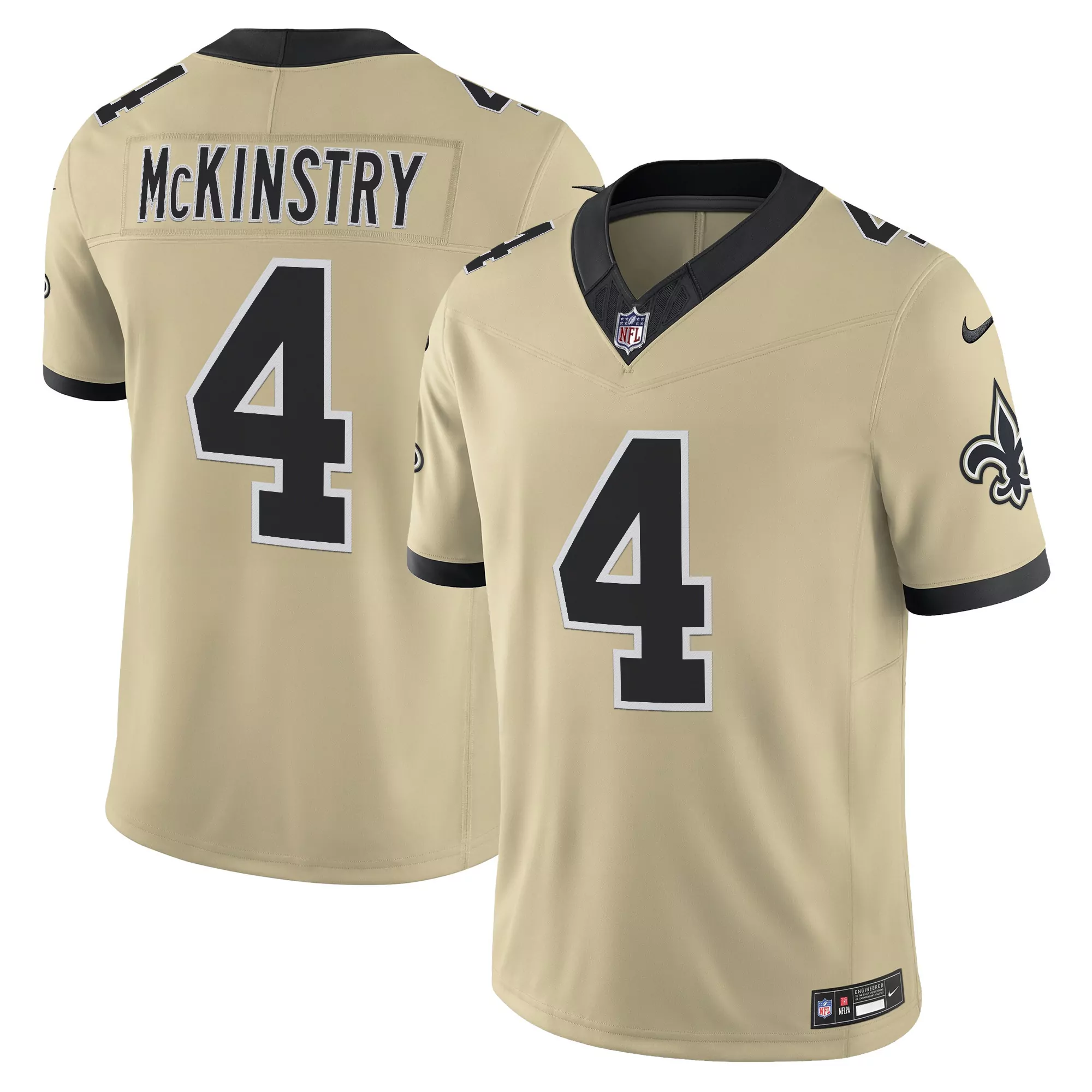 mckinstry 4 men s stitched vapor jersey new orleans saints gameday gold edition 2023