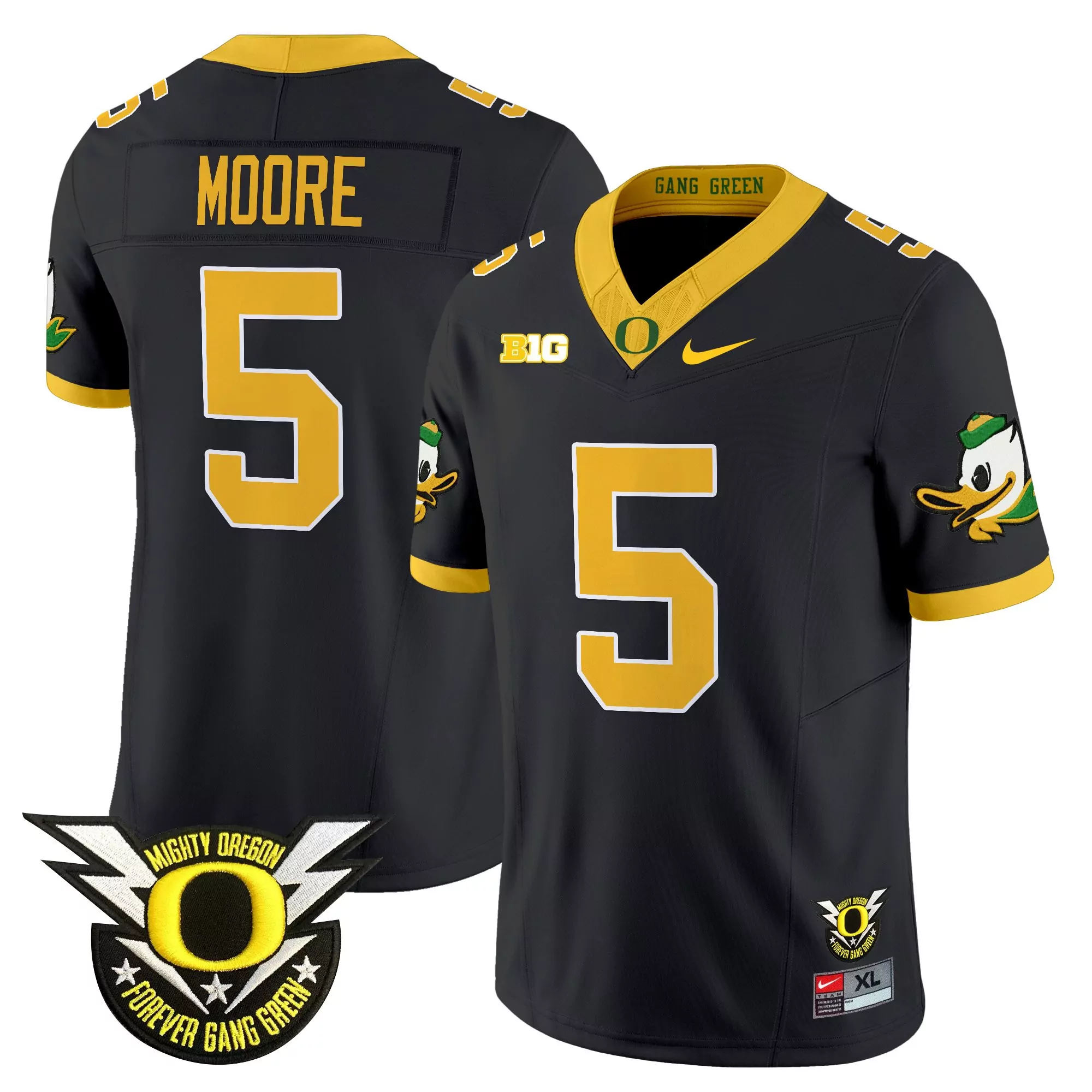 moore 5 men s oregon ducks 2025 vapor limited jersey all stitched black embroidered patch