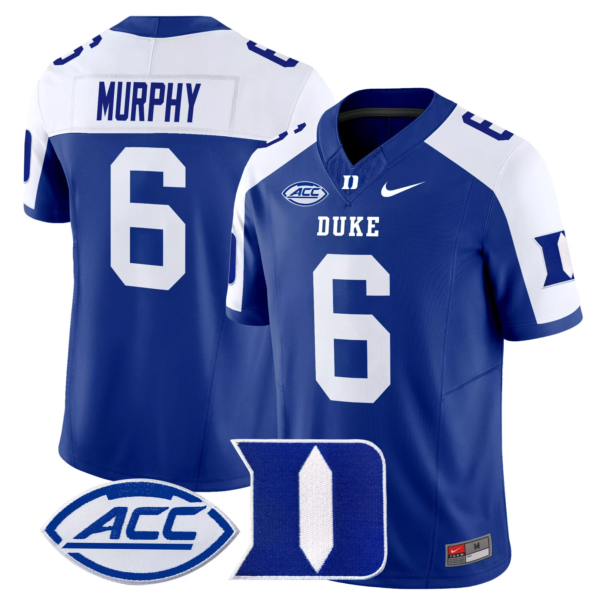 murphy 6 men s duke blue devils 2024 vapor limited jersey all stitched acc patch blue