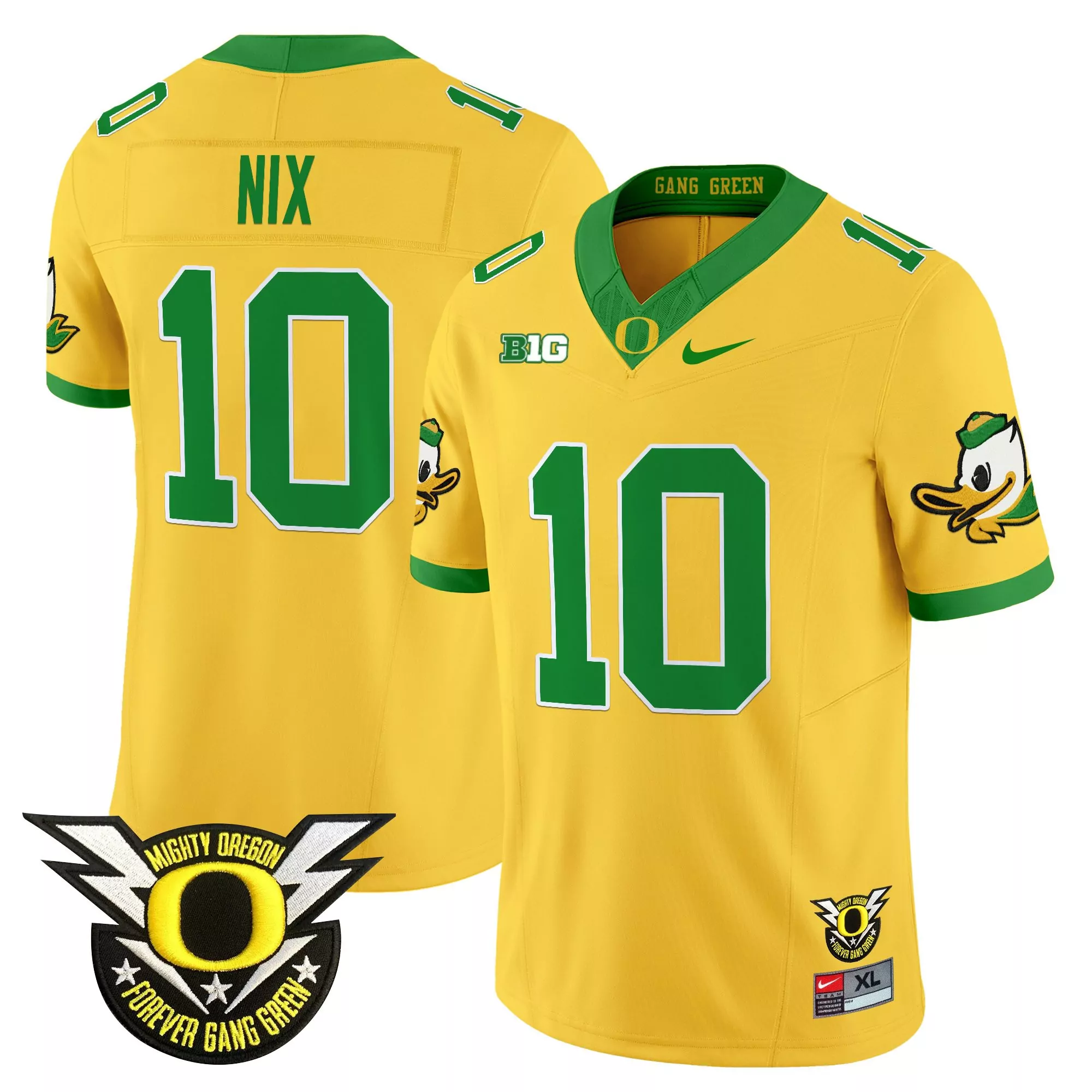 nix 10 men s vapor jersey all stitched oregon ducks green navy forever gang green patch 2023