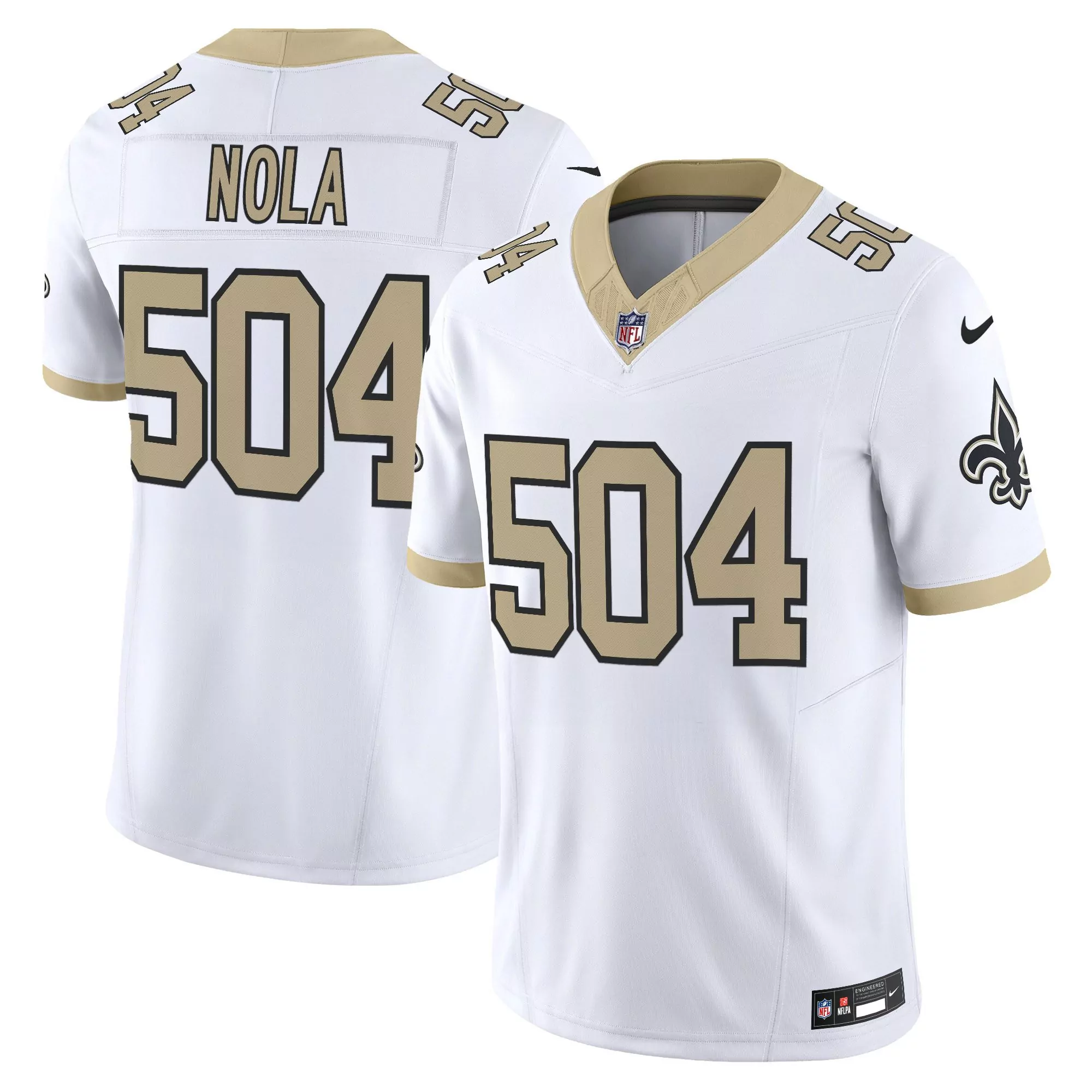 new orleans saints t shirt white hill 7 all stitched name patch 2023 men s style