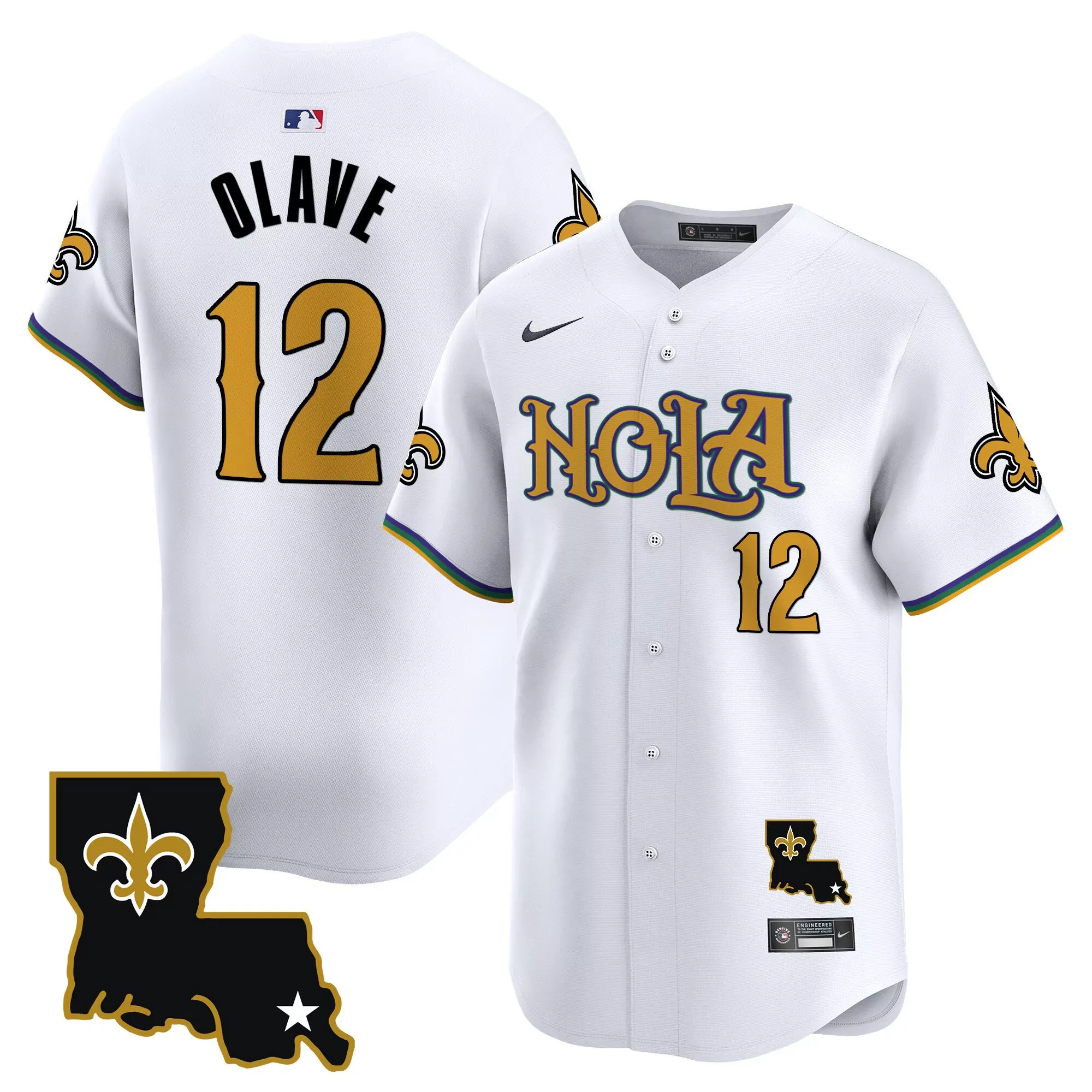 olave 12 men s white new orleans saints vapor jersey all stitched embroidered 2023
