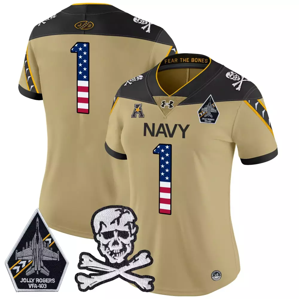 Navy Midshipmen Men's Vapor Jersey | 2024 Champions Patch | Player 24 Stitched Style | For Men, Women & Youth