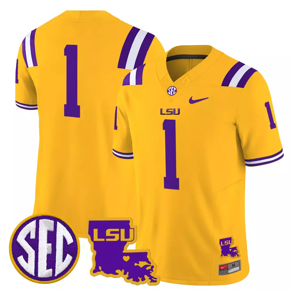 LSU Tigers 2025 Men's Vapor Jersey | Stitched Yellow SEC Patch | Limited Edition Fan Gear | For Men, Women & Youth