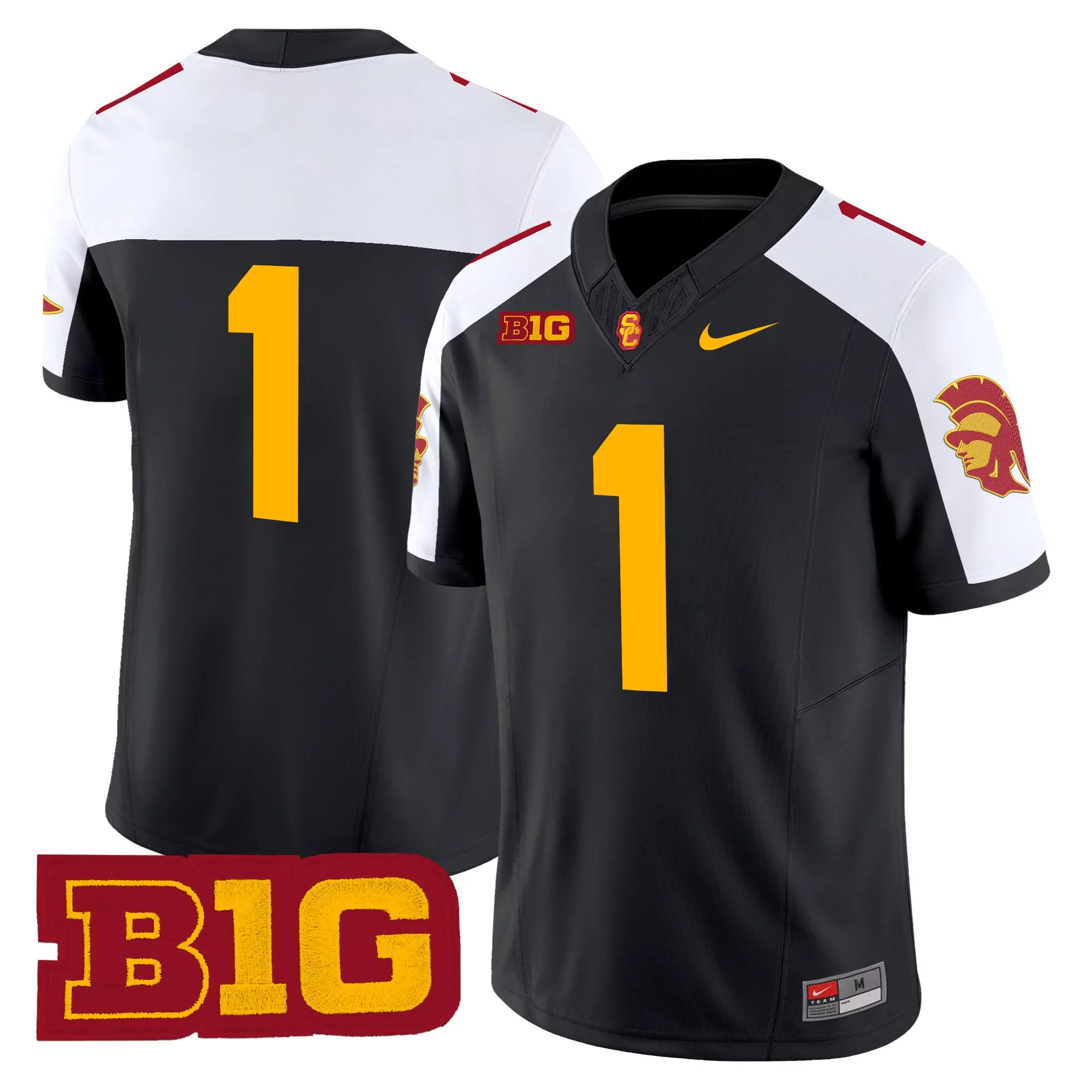 player name not visible shirt number 1 men s usc trojans 2025 vapor limited jersey all stitched maroon b1g patch