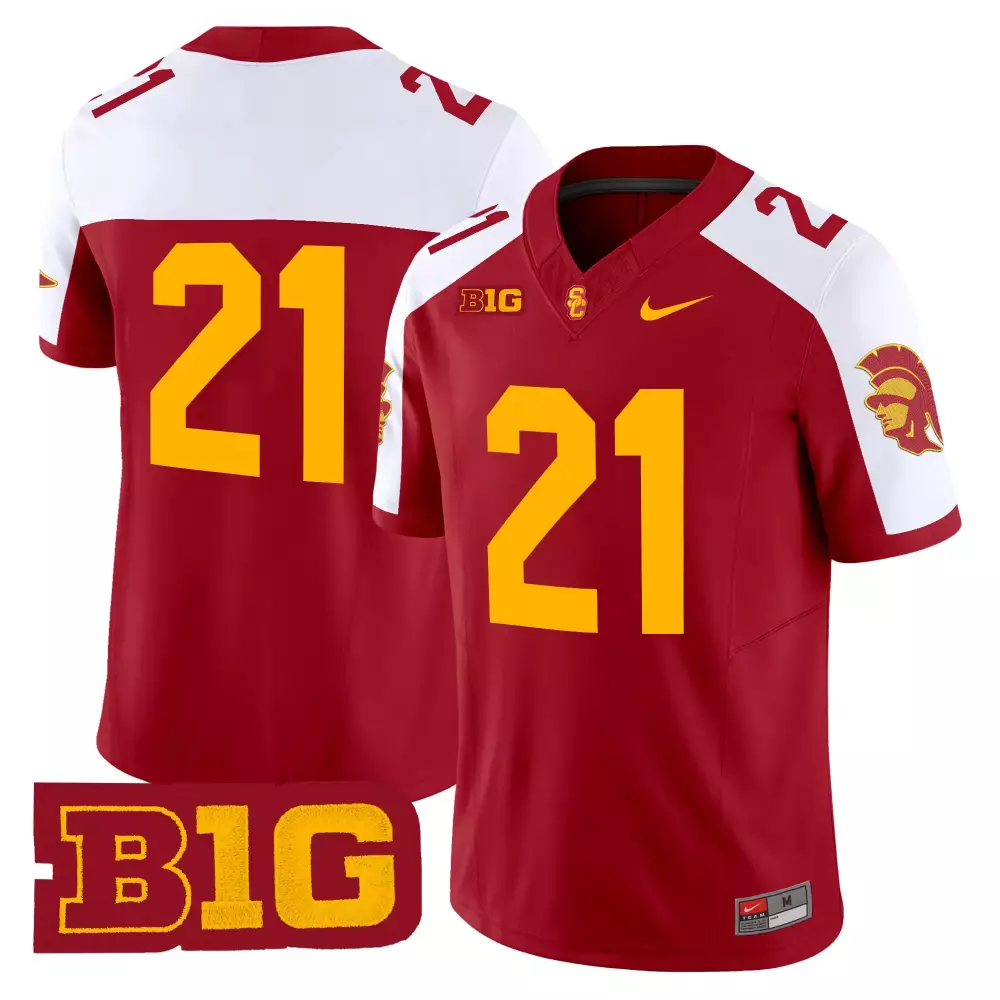 USC Trojans Men's Vapor Jersey | Red Stitched with B1G Patch | Perfect for Game Day | For Men, Women & Youth