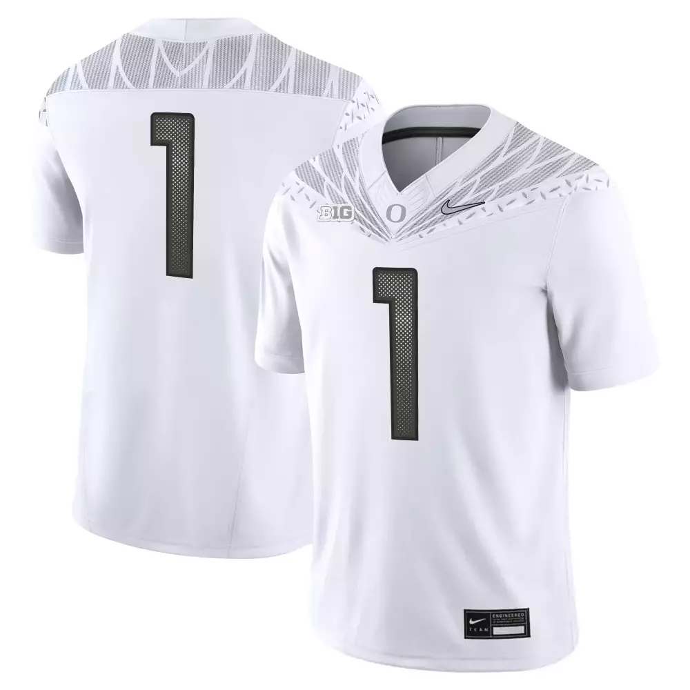 Unknown Player Oregon Ducks 2025 White Vapor Jersey | All Stitched with Embroidered Patch | Fan Gear for Men, Women & Youth