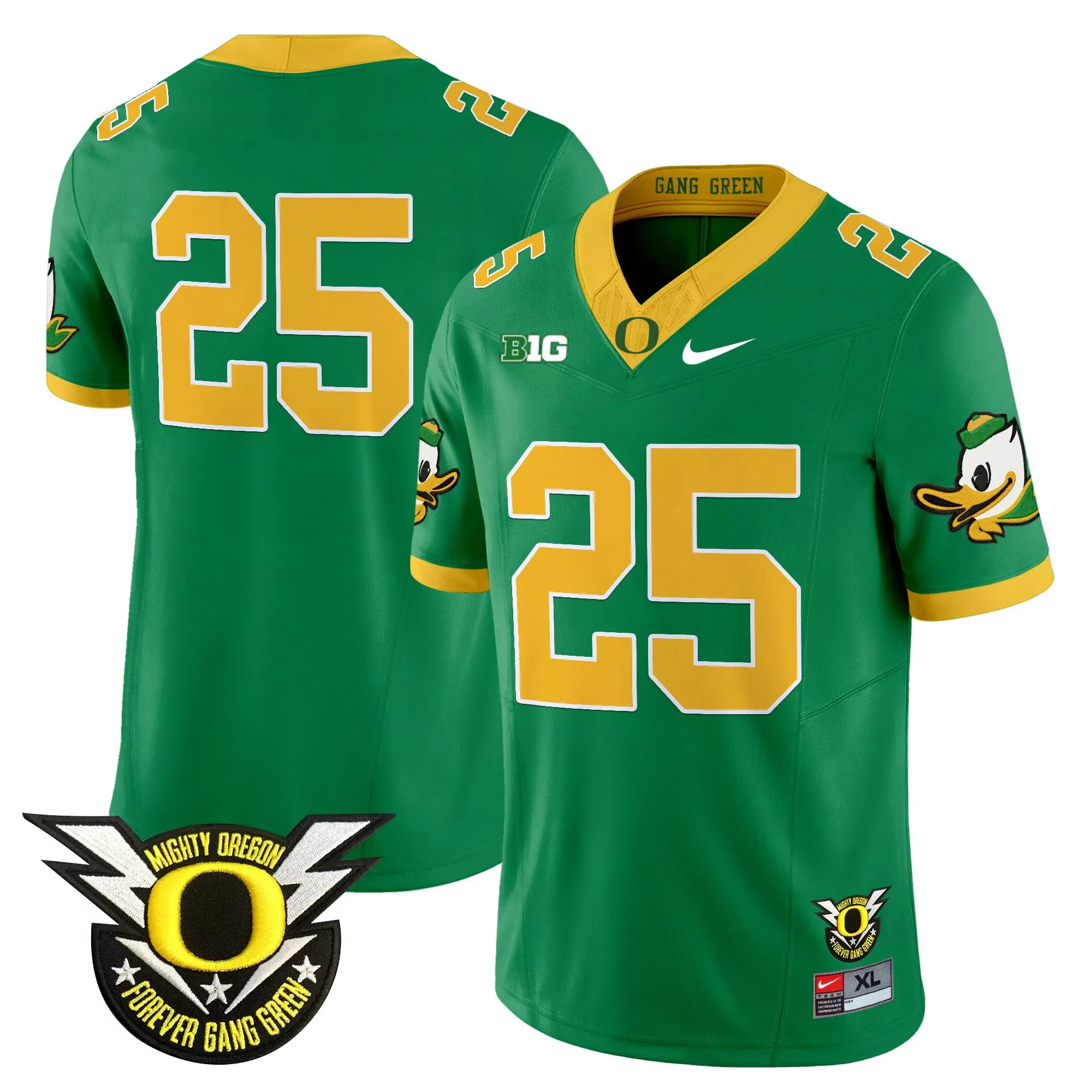 player unknown number 25 men s oregon ducks green vapor jersey all stitched mighty oregon patch 2025