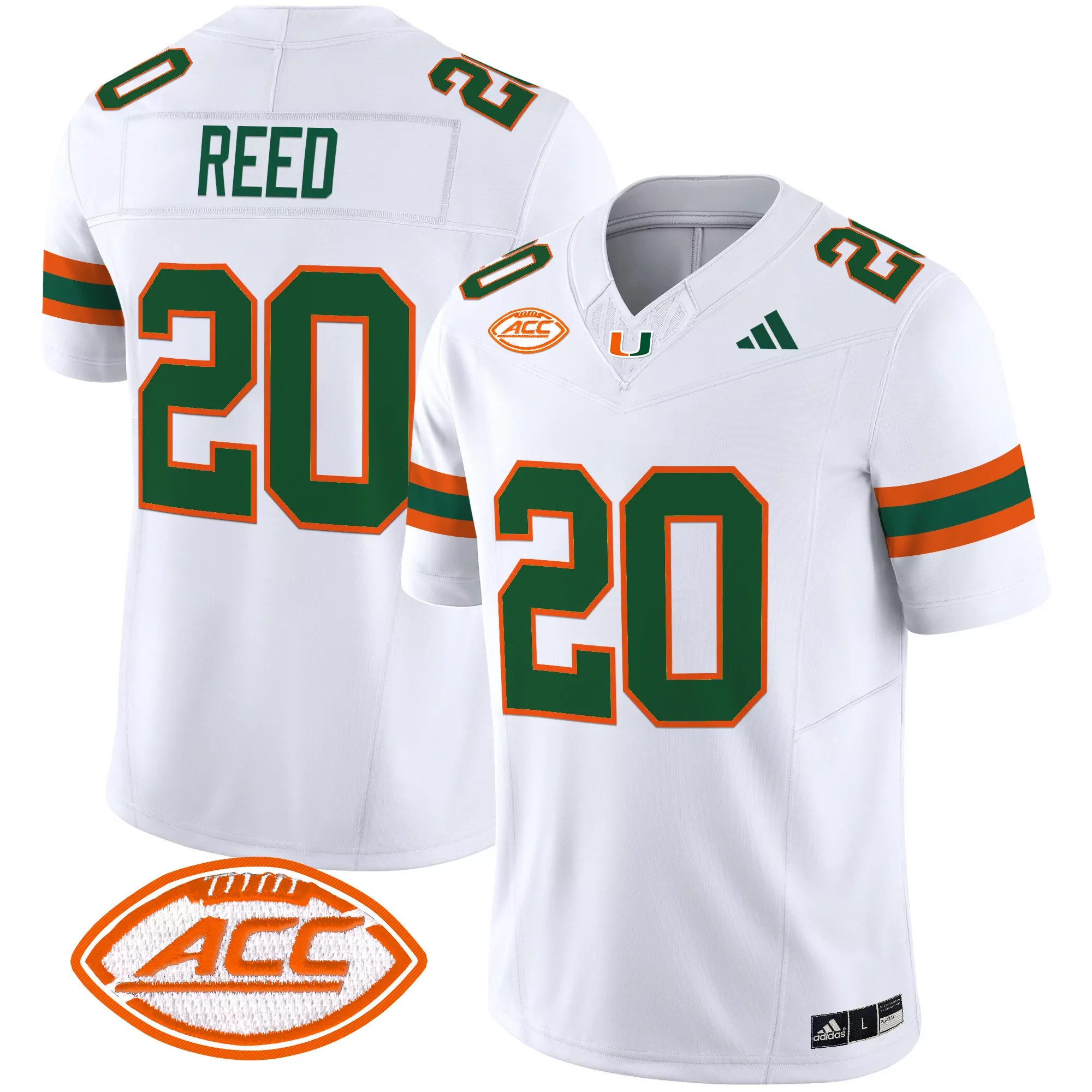 reed 20 men s vapor jersey black miami hurricanes 2025 all stitched acc patch