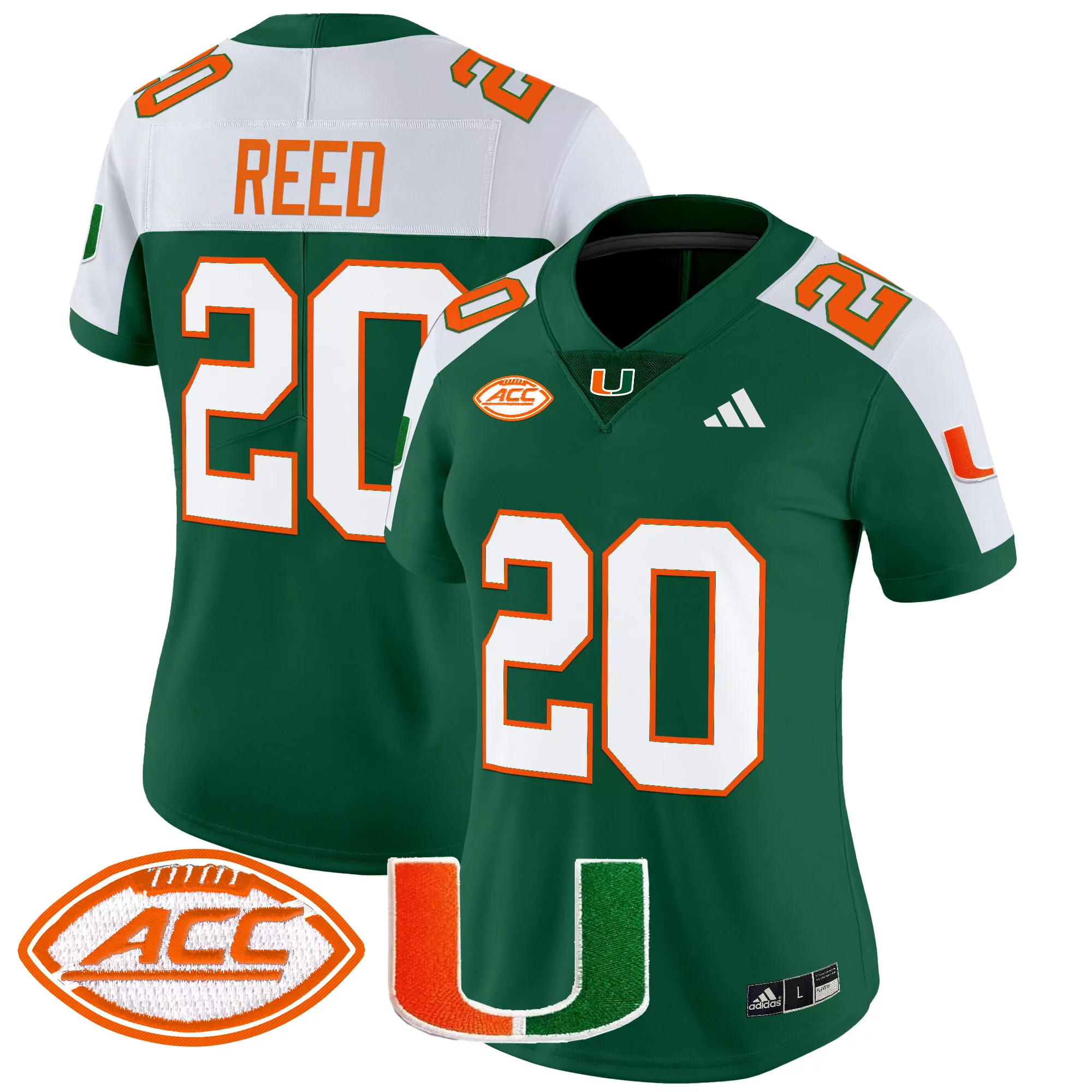 Reed 20 Miami Hurricanes Men'S Stitched Vapor Jersey White 2025 Acc Patch