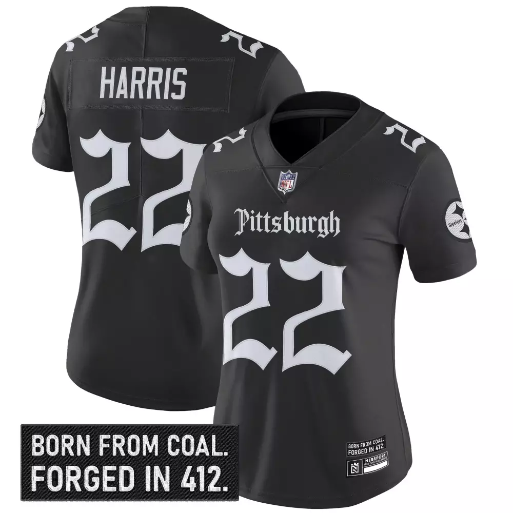 Women's Pittsburgh Steelers Gothic Steel City Edition Vapor Jersey | Stylish Fan Gear | For Men, Women & Youth