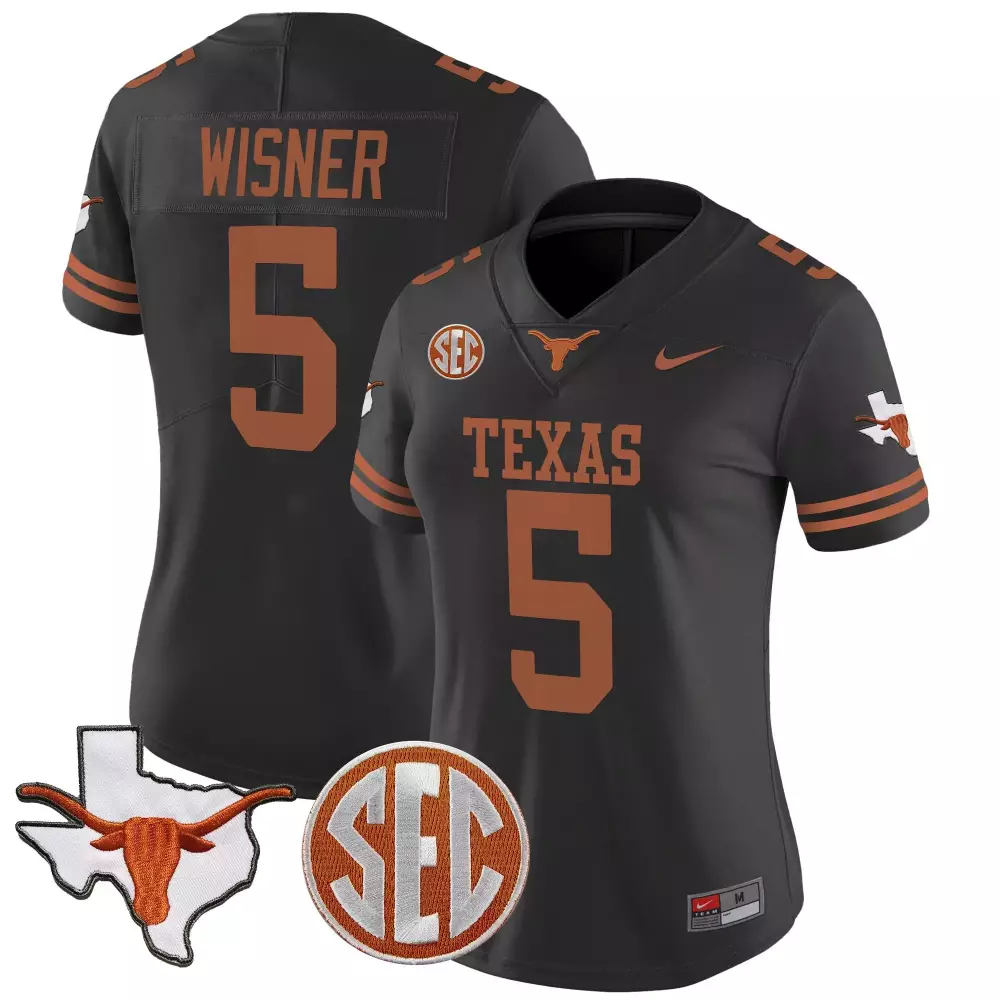 Texas Longhorns Women's 2025 State Map SEC Patch Vapor Jersey | Limited Edition Fan Gear | For Men, Women & Youth