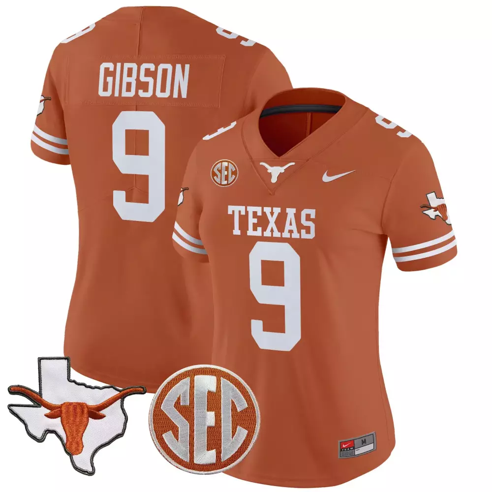 Texas Longhorns Women's 2025 State Map SEC Patch Vapor Limited Jersey | Trendy Fan Gear | For Men, Women & Youth