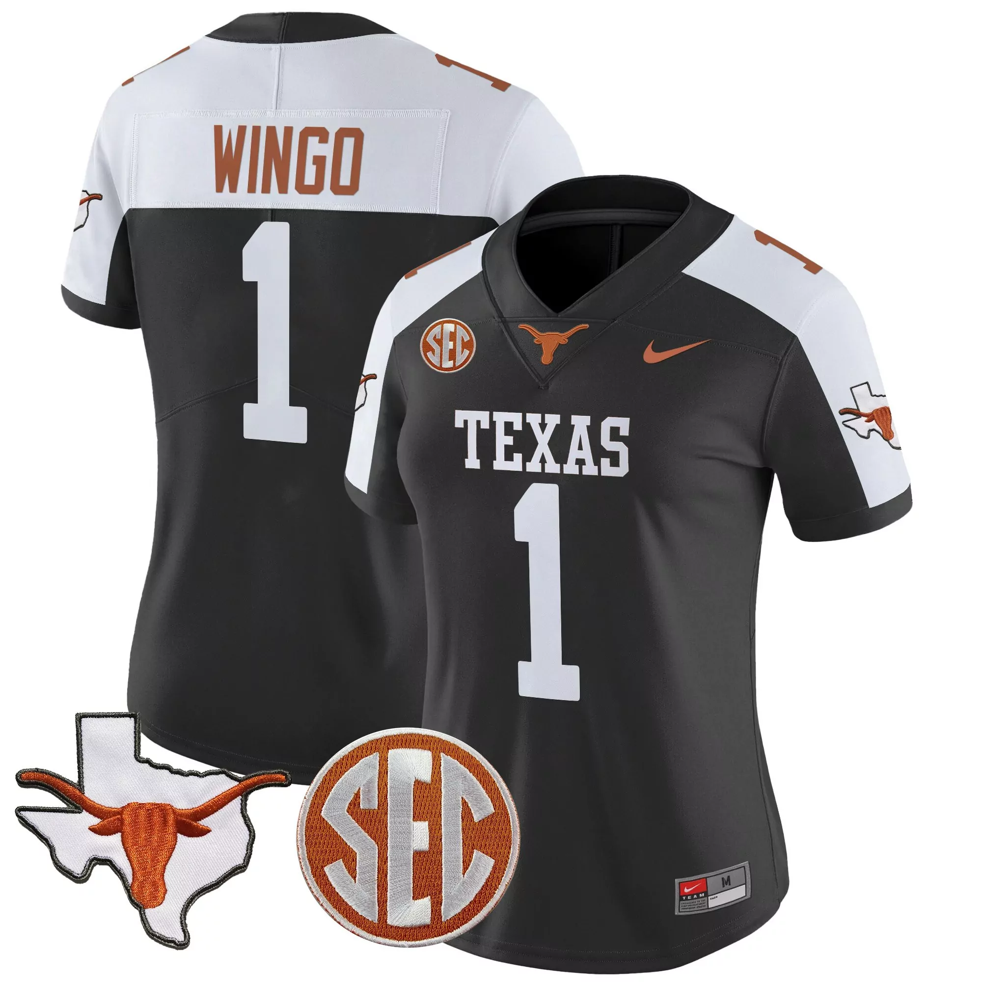 womens texas longhorns 2025 state map sec patch vapor limite 3