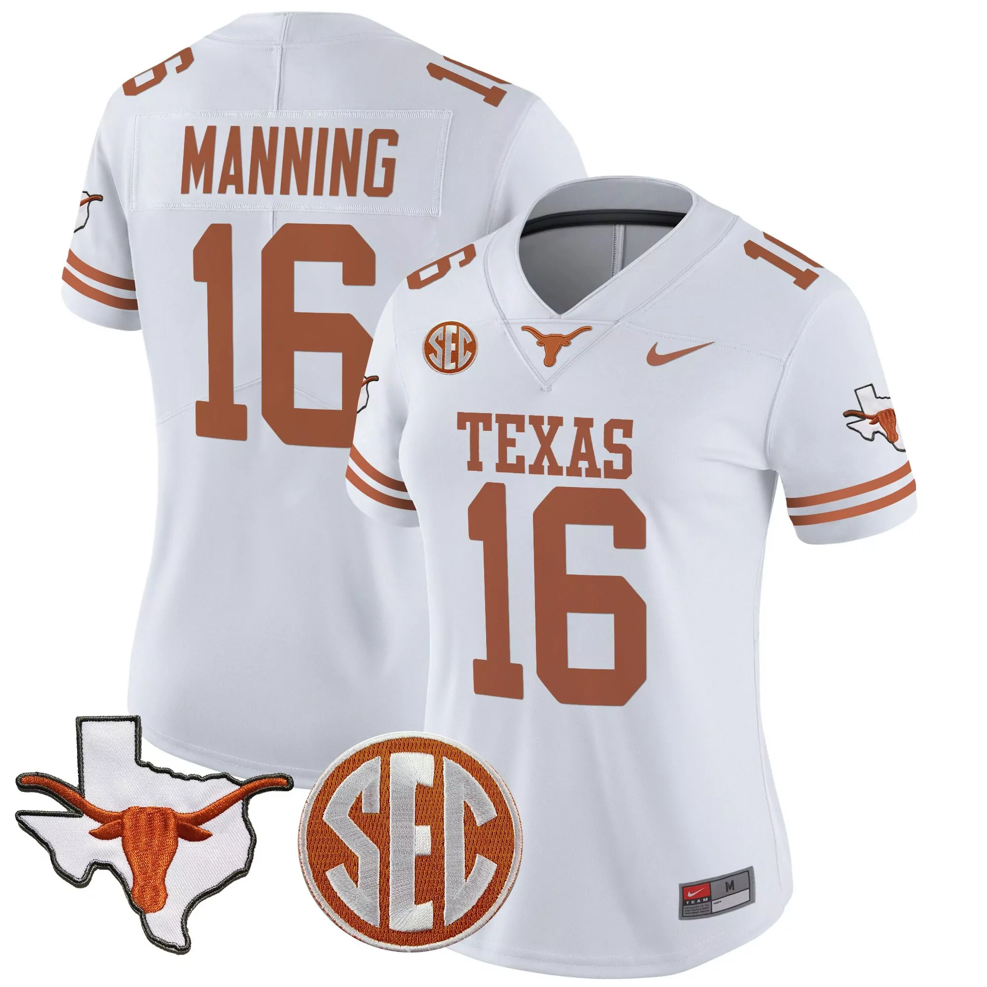 womens texas longhorns 2025 state map sec patch vapor limite 3