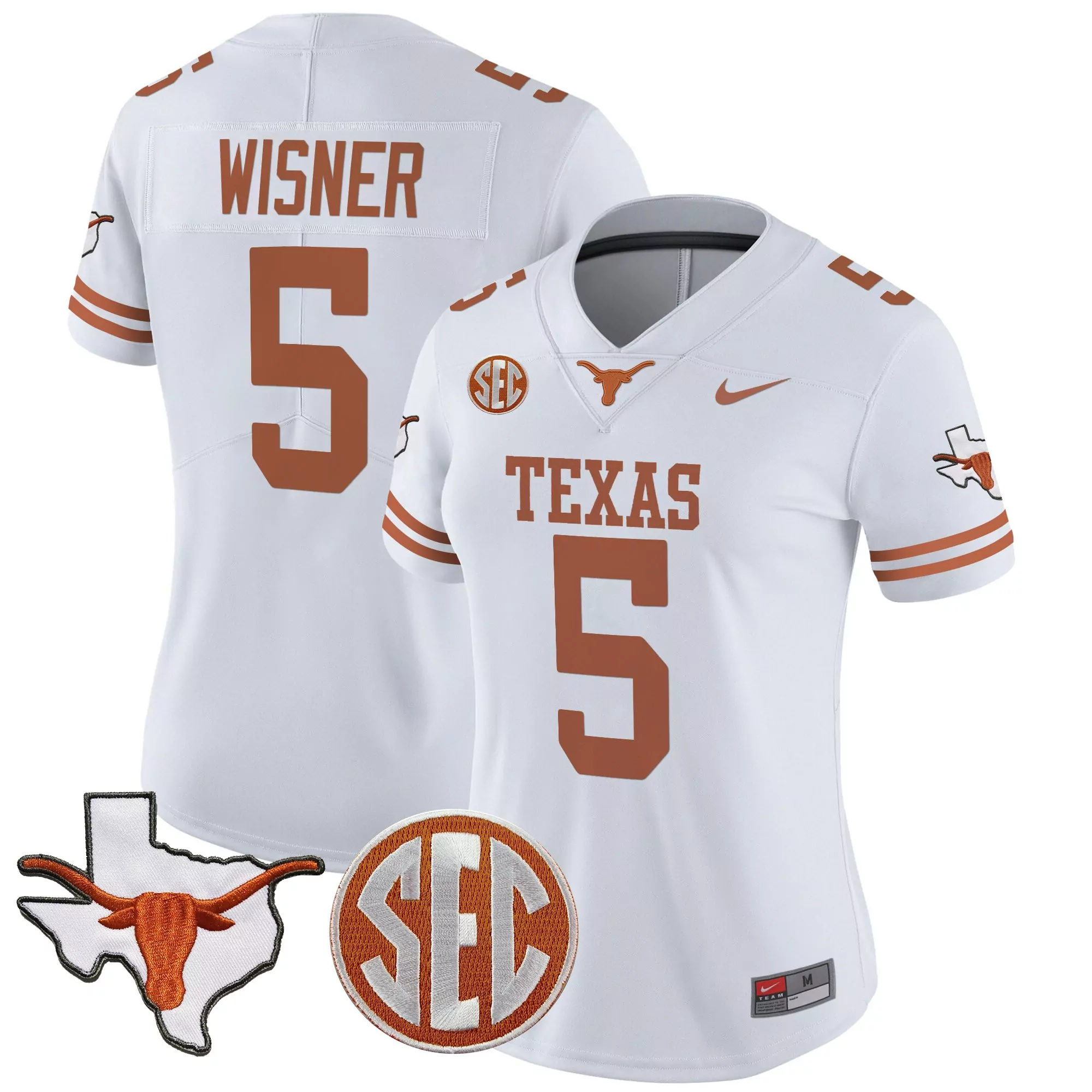 womens texas longhorns 2025 state map sec patch vapor limite 34