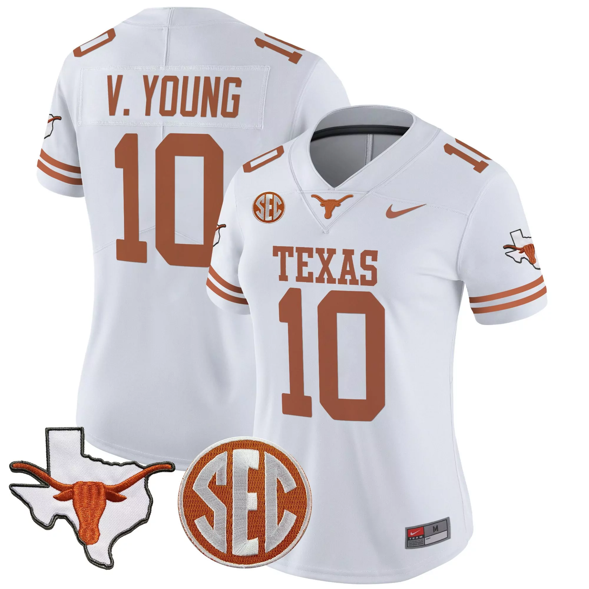 womens texas longhorns 2025 state map sec patch vapor limite 34