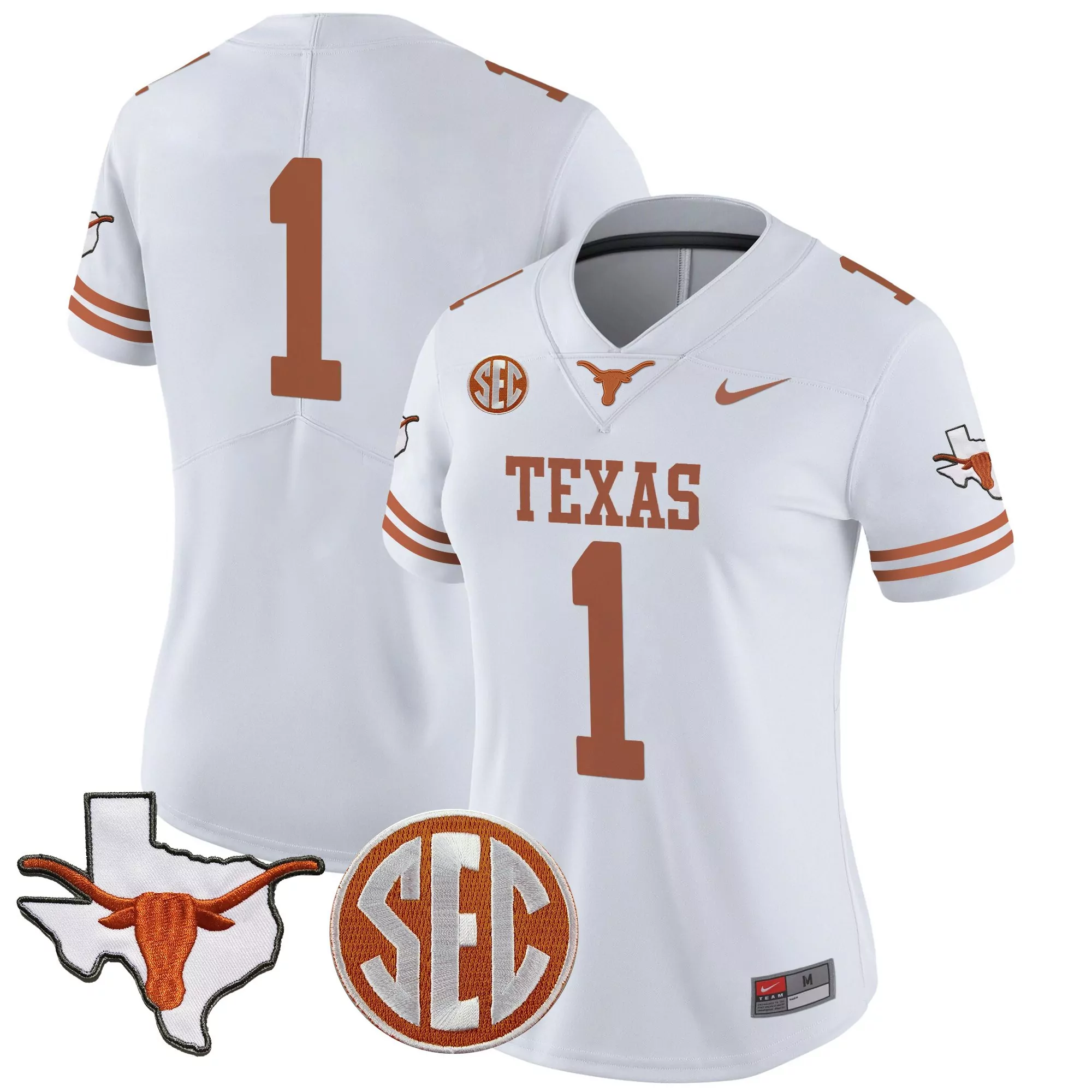 womens texas longhorns 2025 state map sec patch vapor limite 39