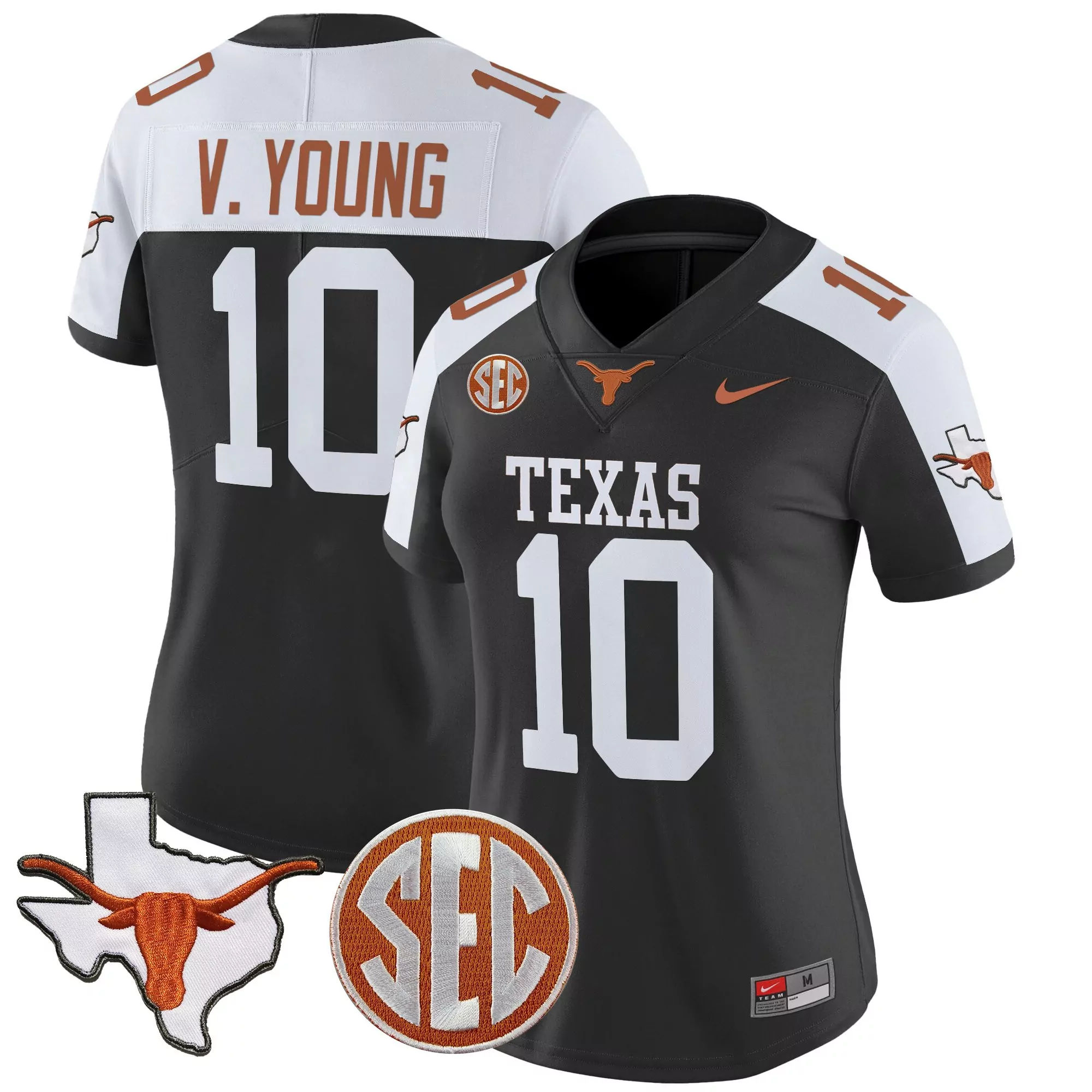 womens texas longhorns 2025 state map sec patch vapor limite 39