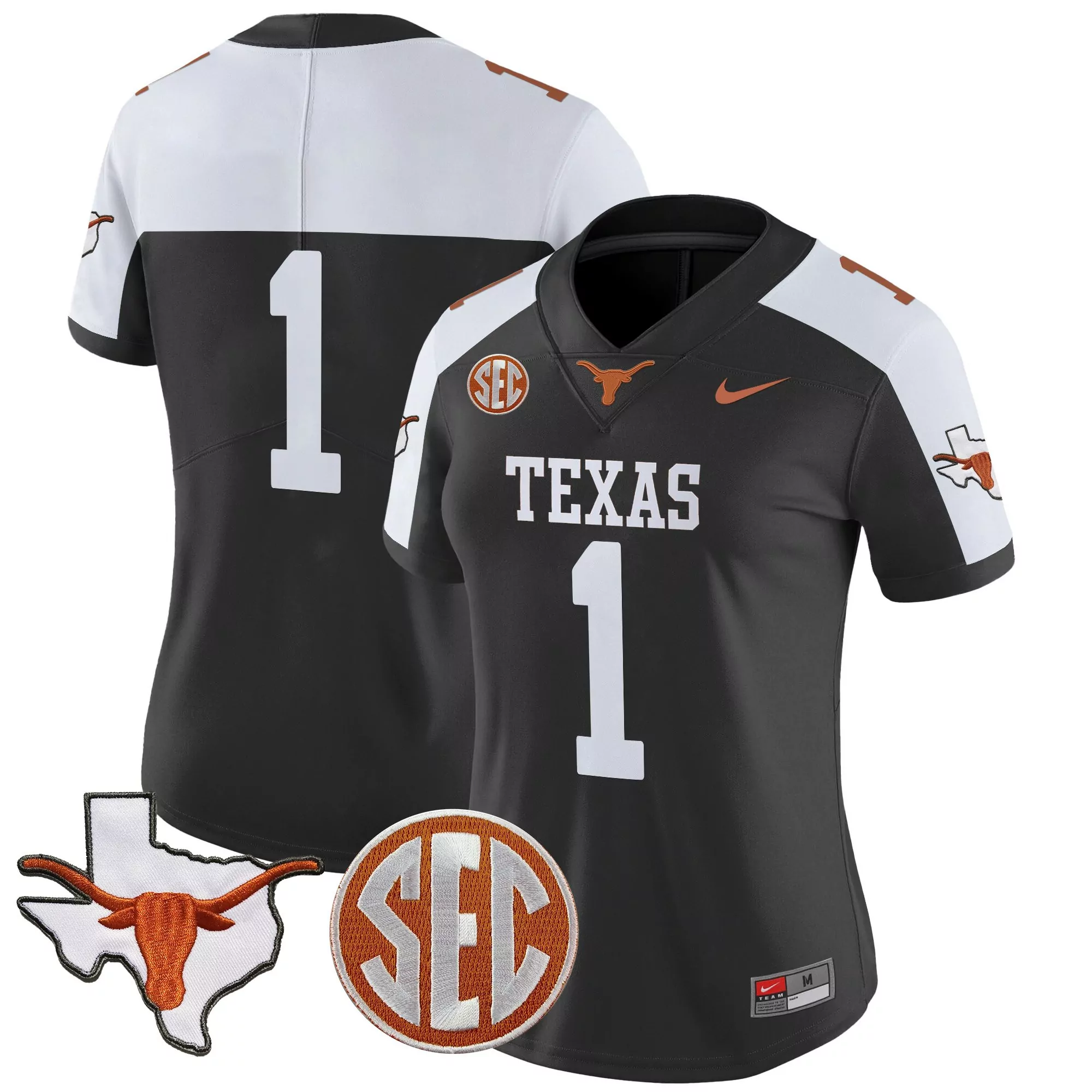 womens texas longhorns 2025 state map sec patch vapor limite 39