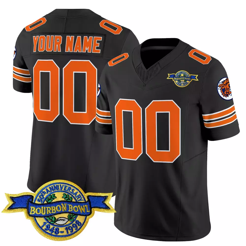 Men's Stitched Orange Jersey | Bourbon Bowl Patch Your Name 00 2025 | For Men