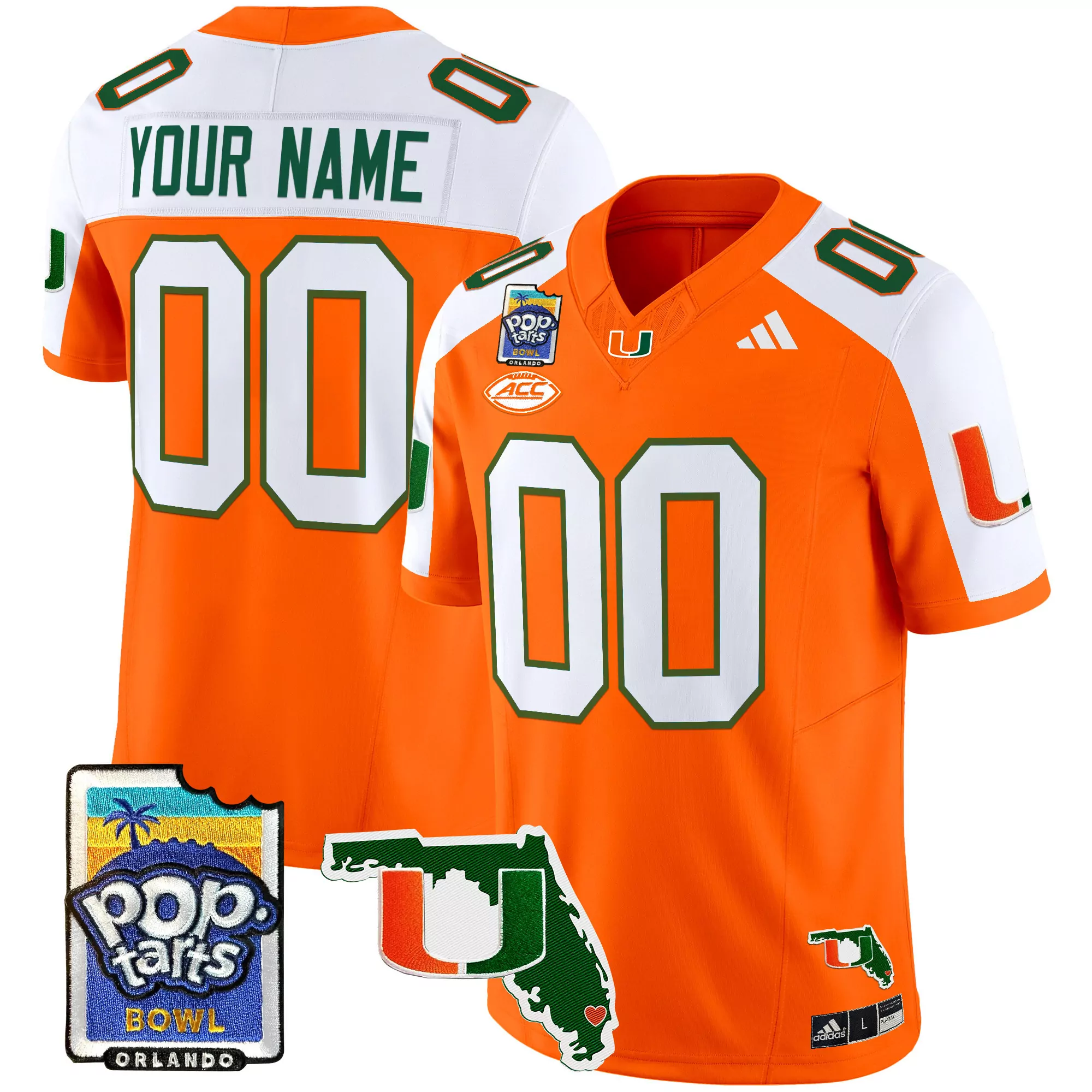your name 00 men s vapor jersey miami hurricanes green 2025 limited edition with acc patch