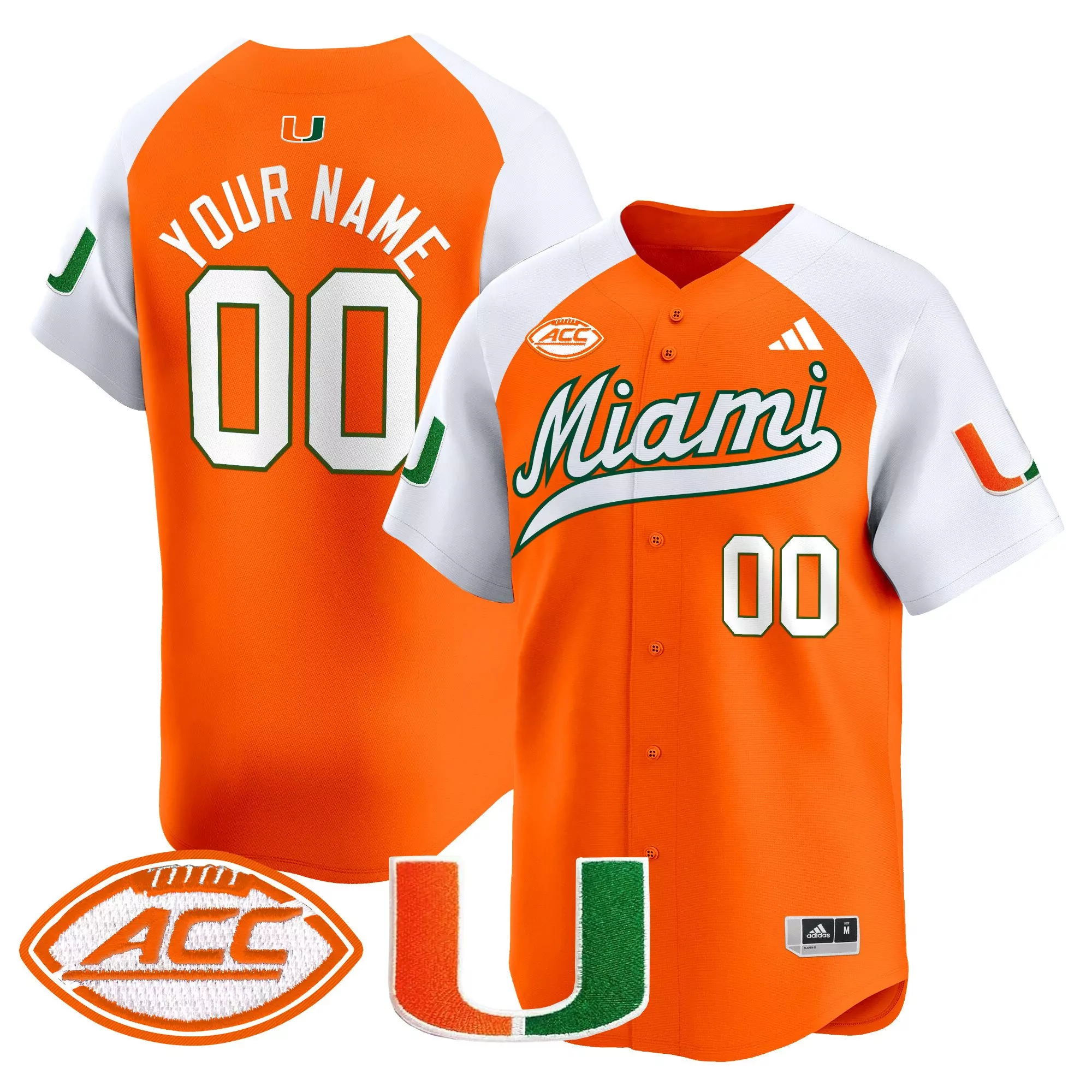 your name 00 miami hurricanes black vapor stitched jersey with acc patch 2025