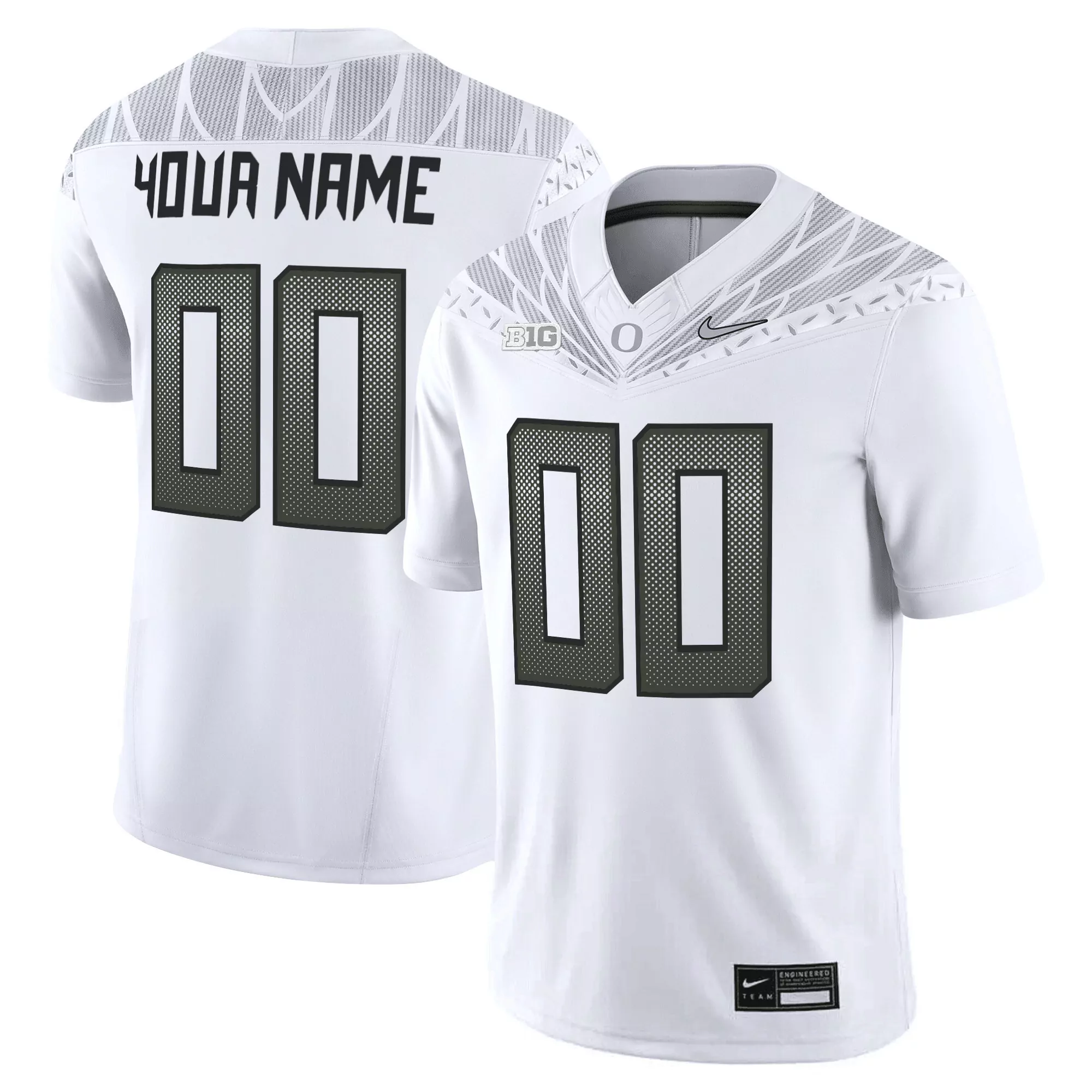 your name 00 oregon ducks 2025 vapor jersey all stitched gang green men s style