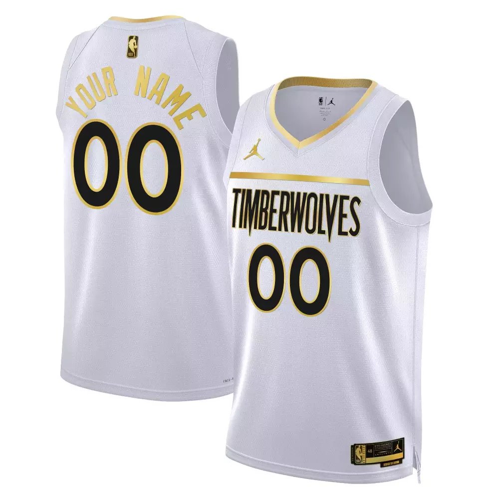 2023 all stitched vapor jersey timberwolves white your name 00 men s standard edition
