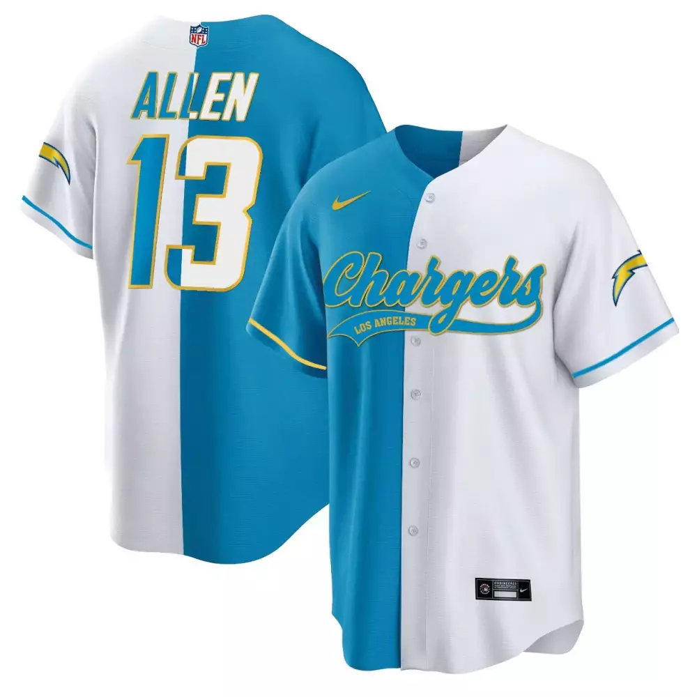 allen 13 los angeles chargers 2023 men s all stitched vapor jersey aqua white