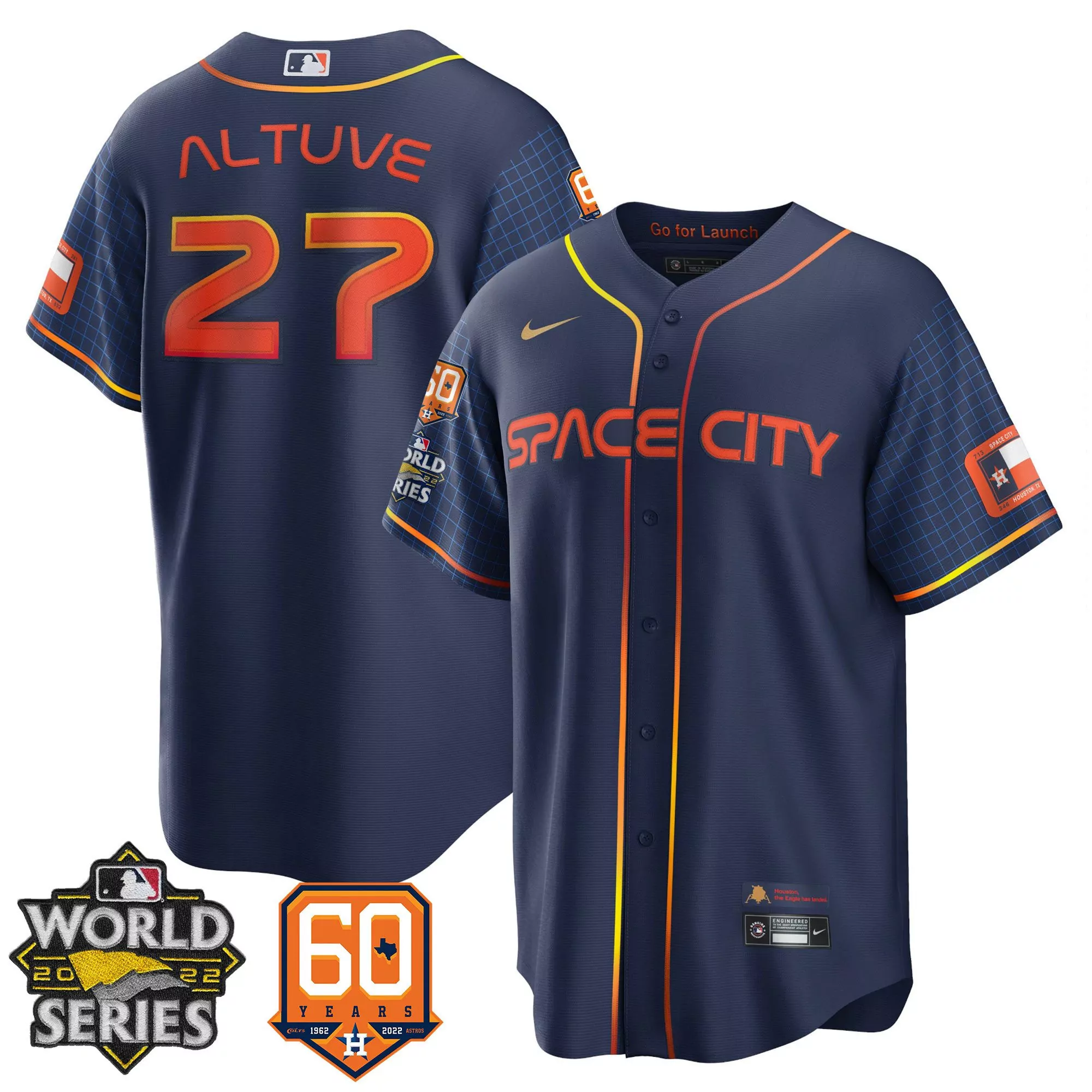 altuve 27 houston 2022 male all stitched vapor jersey world champions 60 years edition