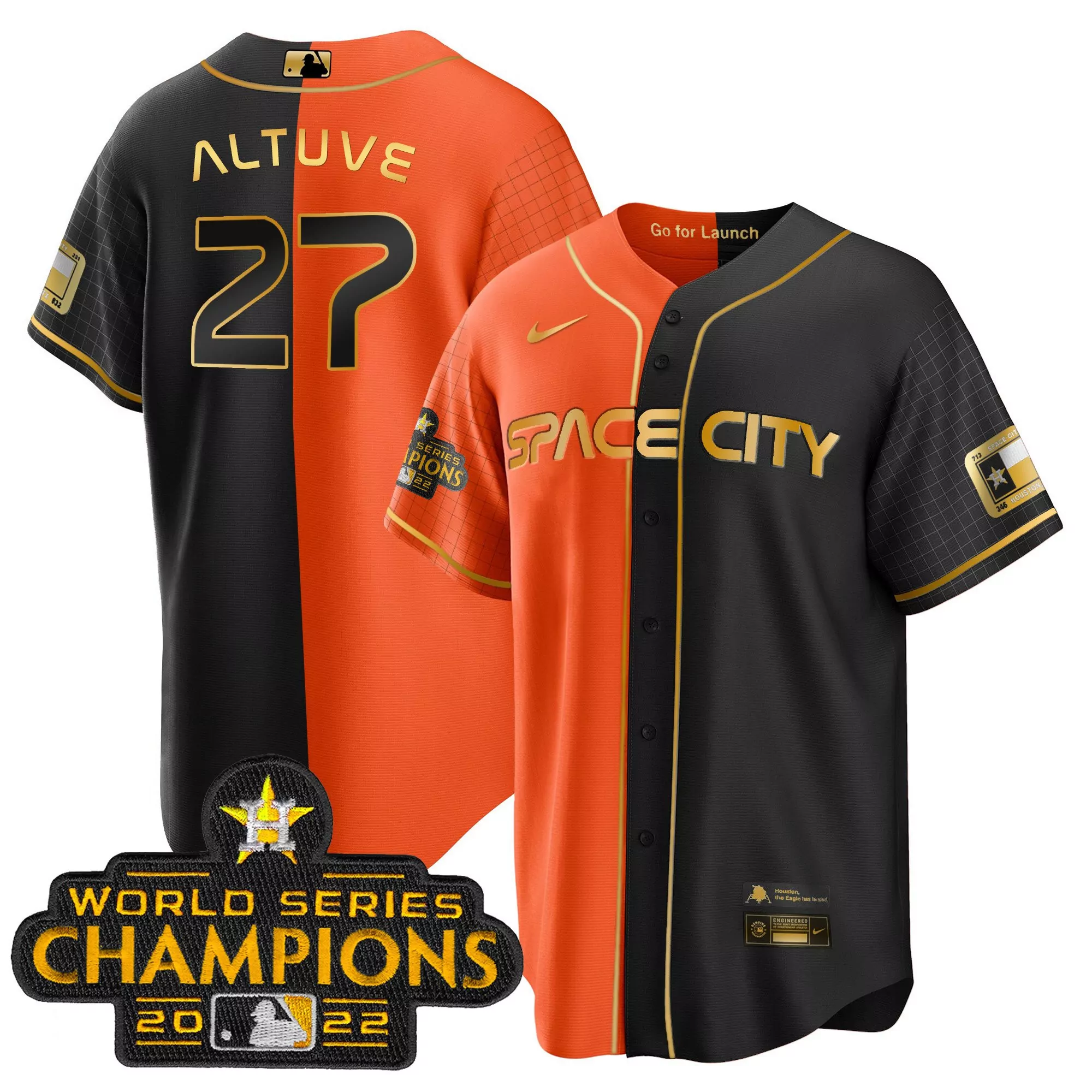 altuve 27 houston 2022 male go for launch world series all stitched vapor jersey