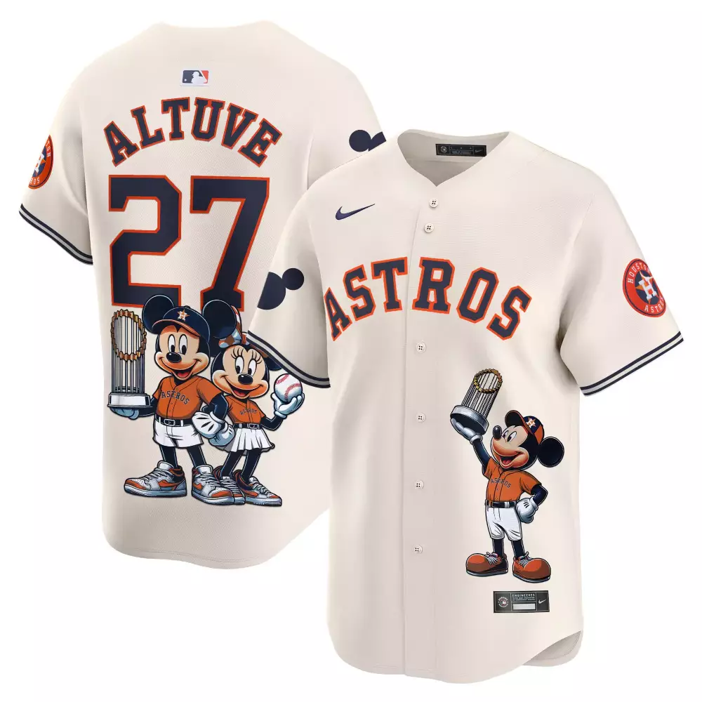 Altuve 27 Houston Astros 2023 Stitched Vapor Jersey | Cream Joker Design | Limited Edition Fan Gear | For Men, Women & Youth
