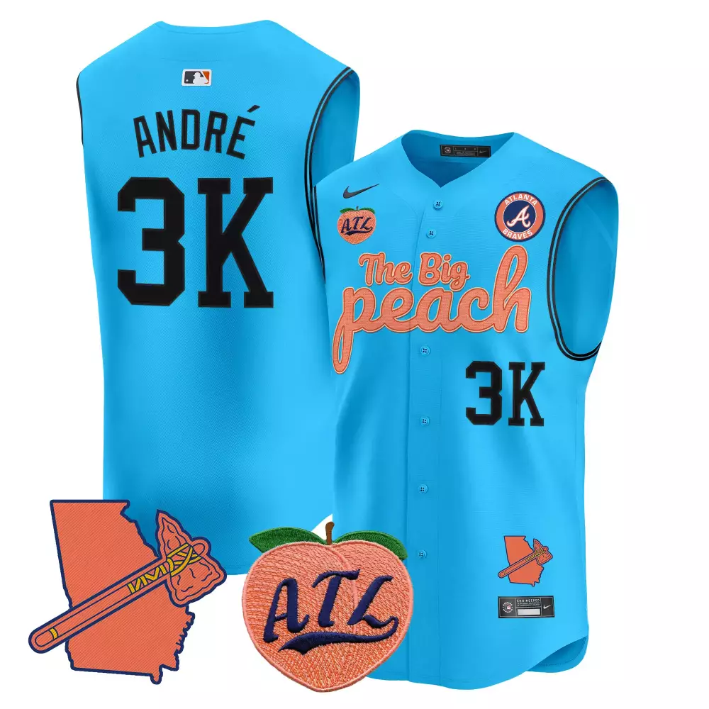 andr 3k atlanta braves 2023 men s all stitched vapor jersey teal outkast edition 1